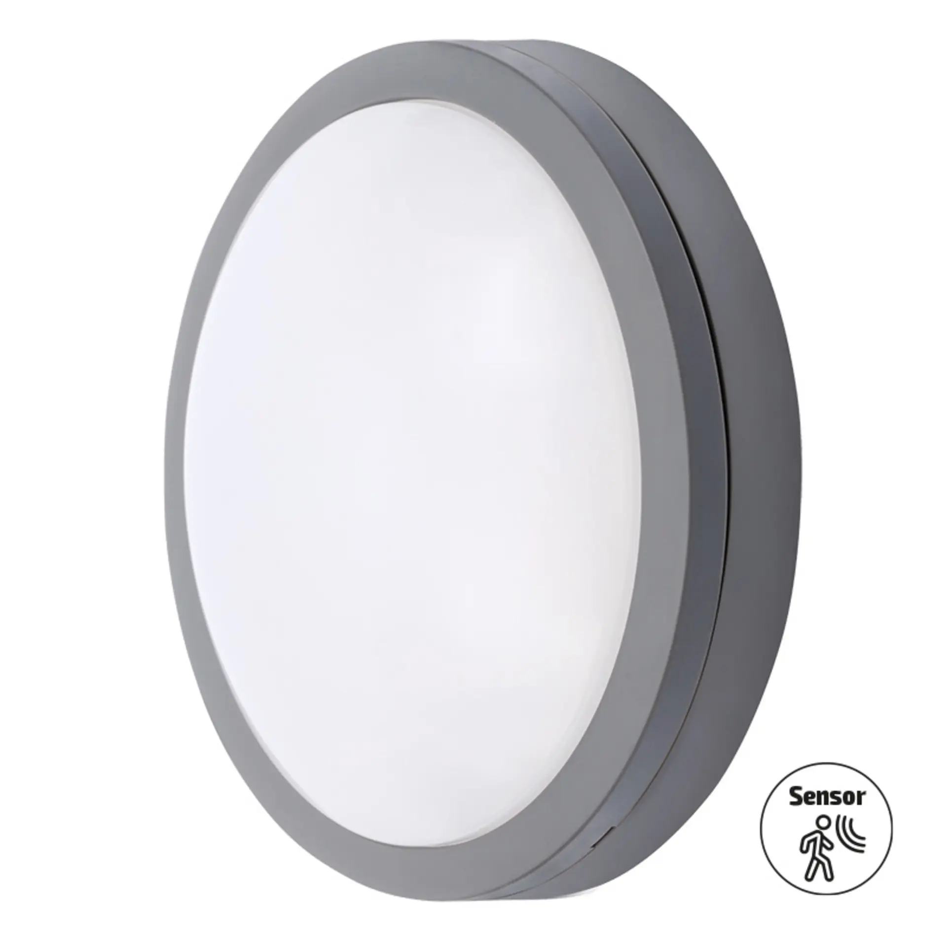 Svítidlo LED s čidlem pohybu a soumraku Solight Siena 20 W 4 000 K šedá