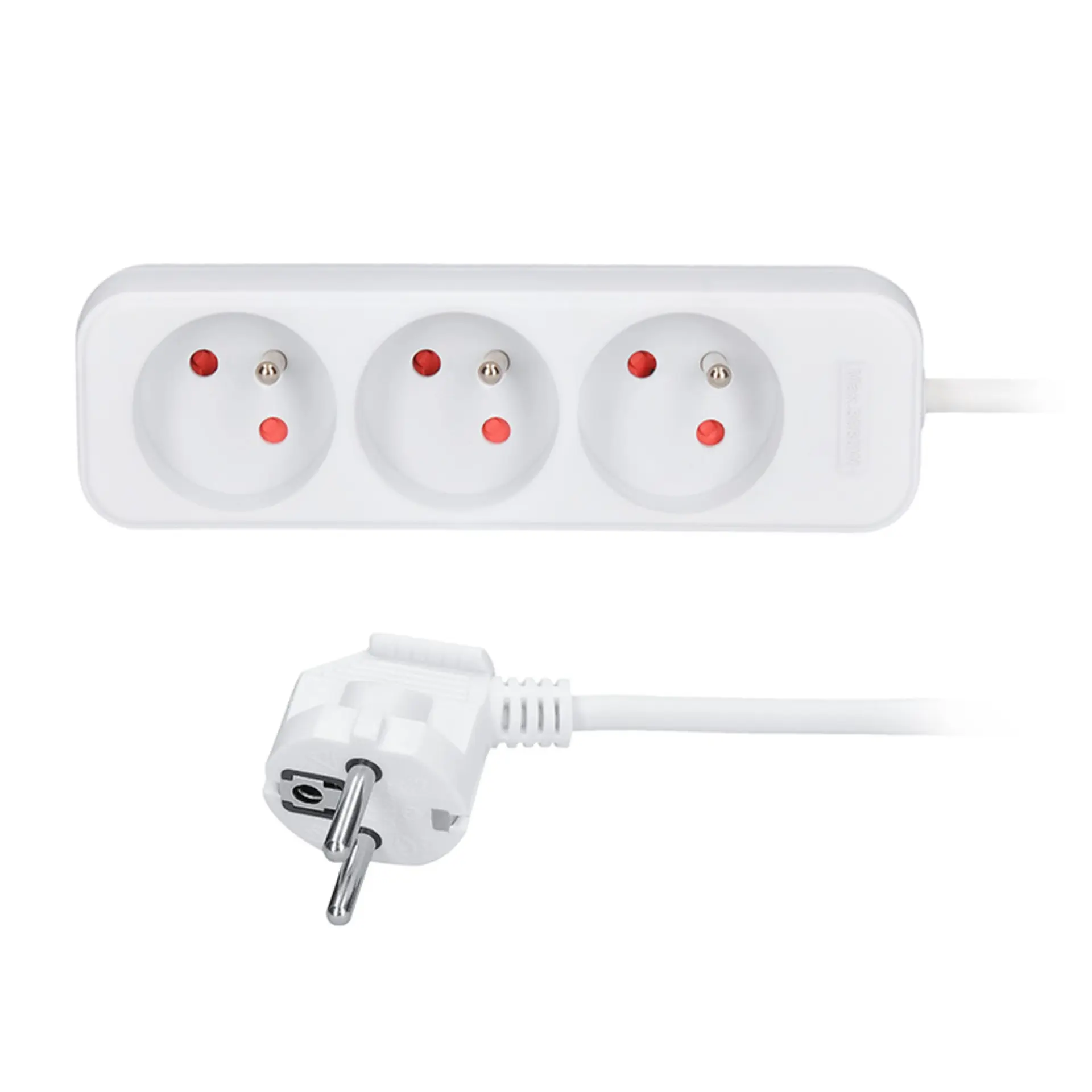 Solight prodlužovací přívod 3m, 3 zásuvky, 16A/3680W, PVC, bílý PP03X