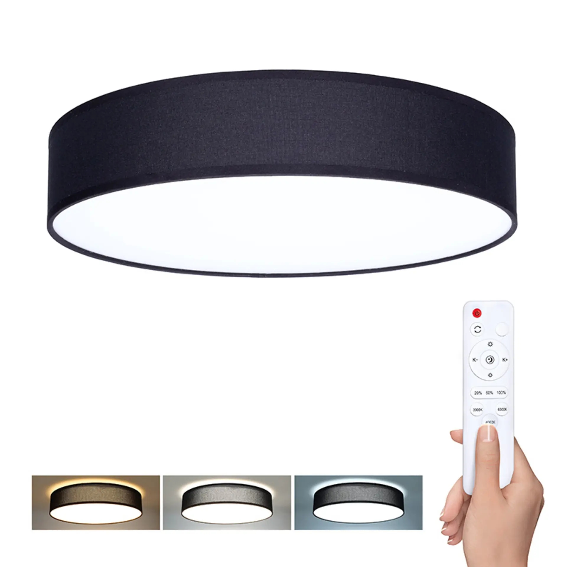 Solight LED osvětlení s dálkovým ovladačem Penley, 48W, 3360lm, 47cm, změna chromatičnosti, stmívatelné WO8014