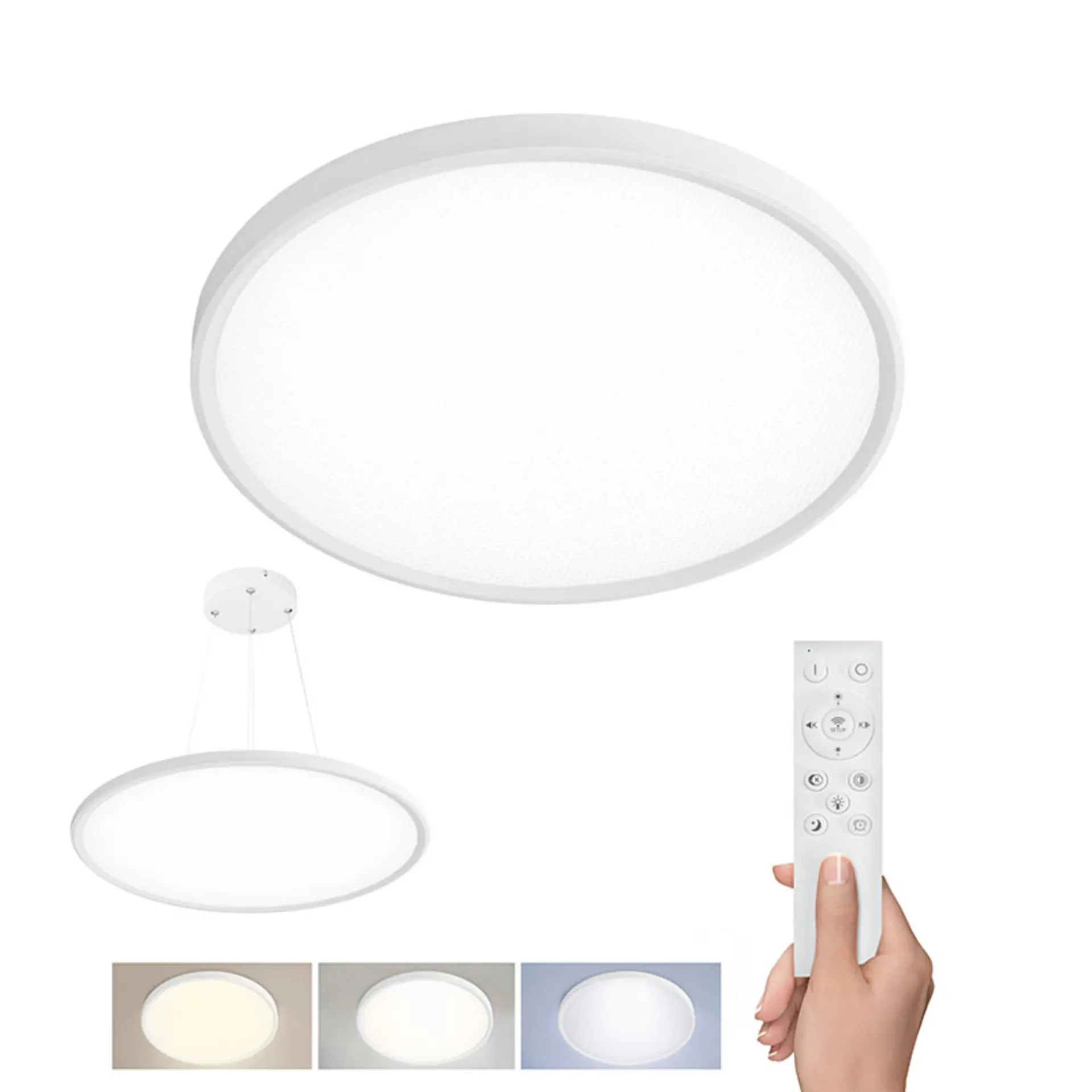 Solight LED osvětlení s dálkovým ovladačem Estela White UGR, 40W, 4300lm, 50cm, URG WO8022