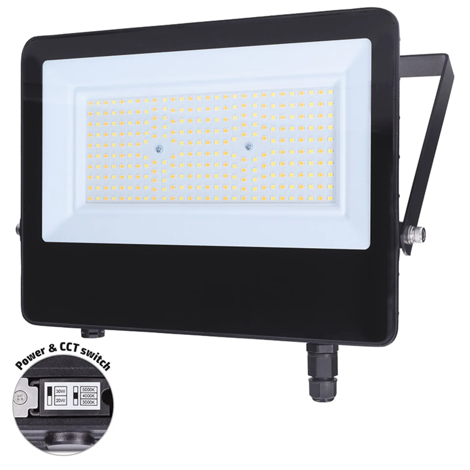 Solight LED reflektor TOP, 100W, max. 14000lm, 3CCT, volitený výkon 100/75/50%, IP65, rychlokonektor WM-100W-T