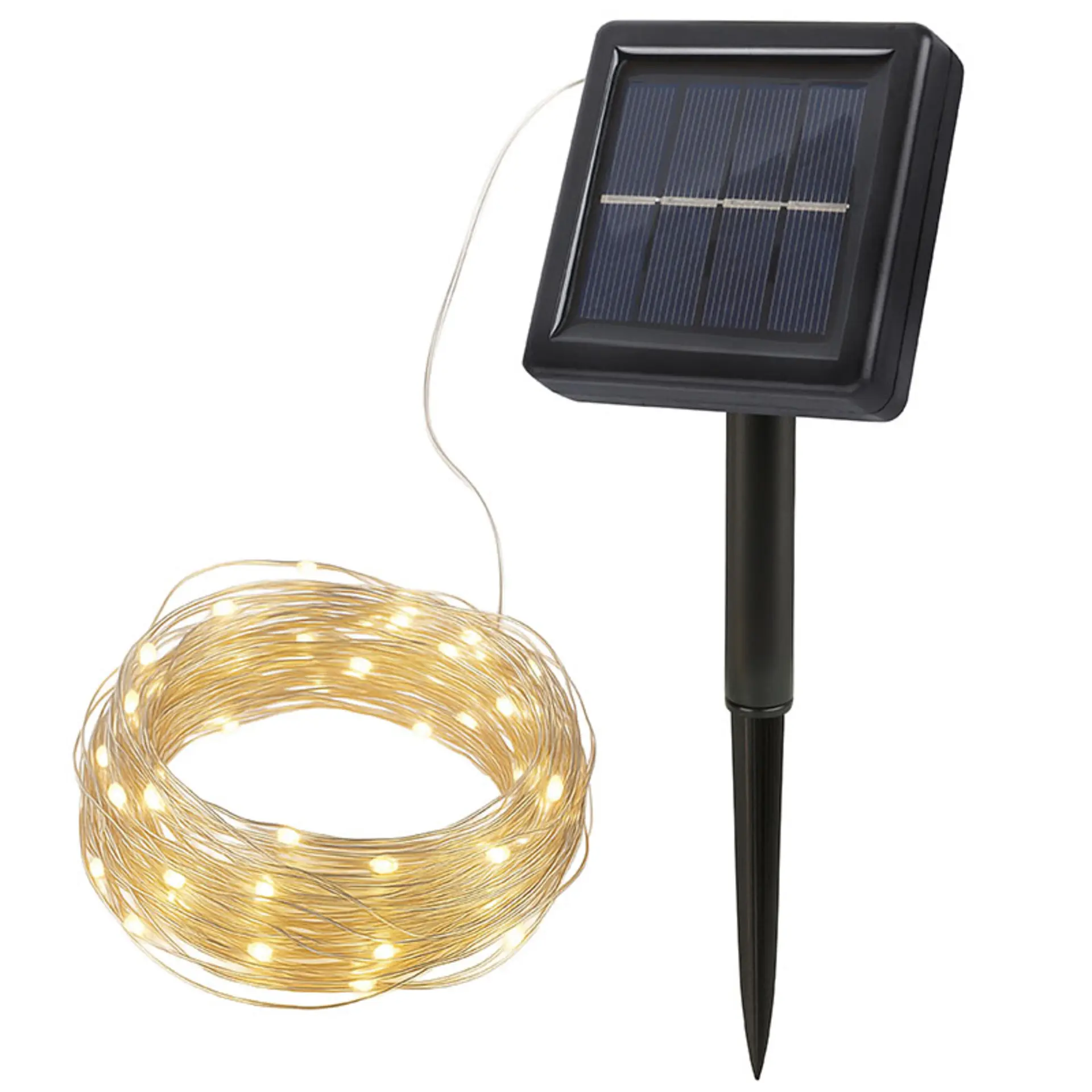 Solight LED solární řetěz, 200LED, 22m, teplá bílá WL919