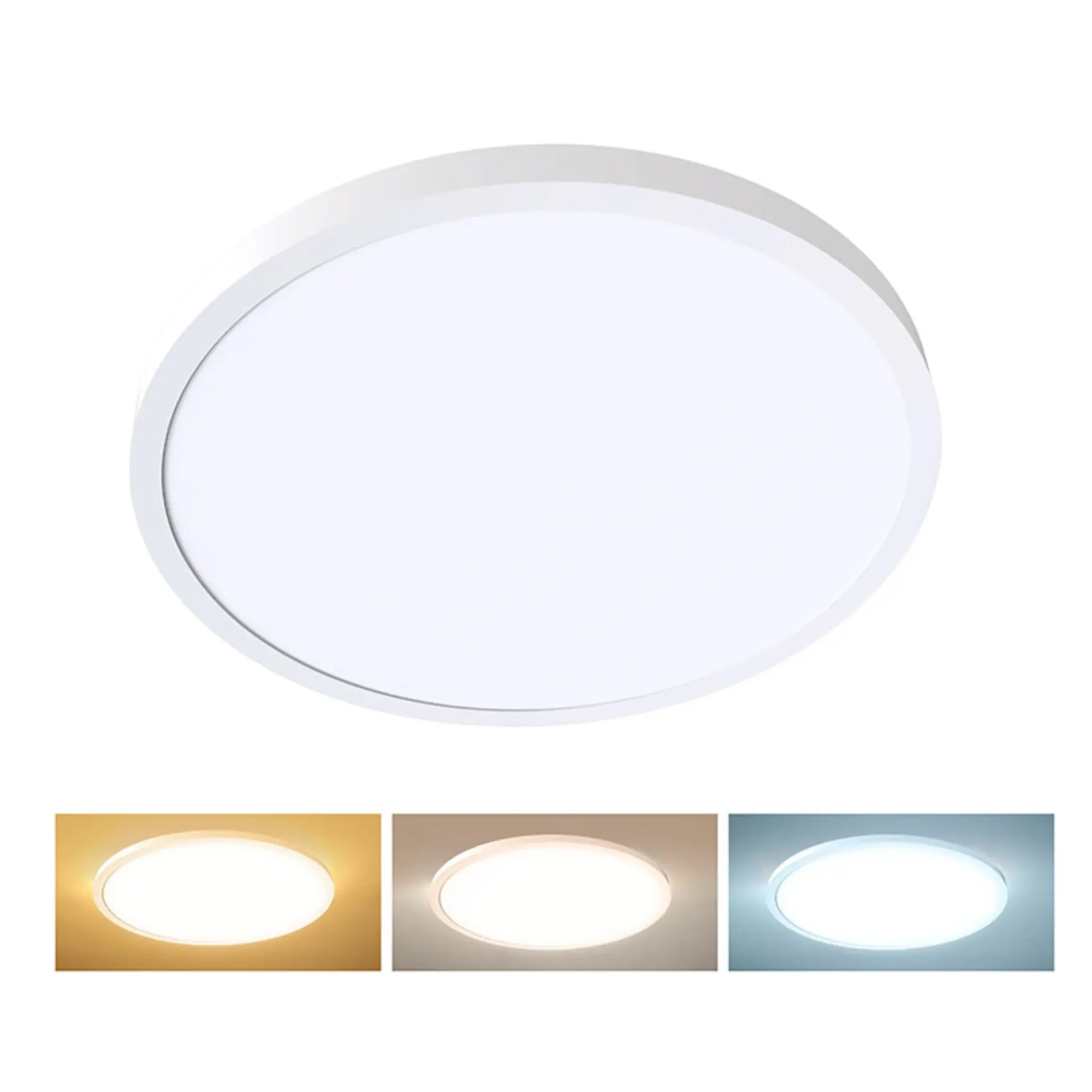 Solight LED stropní osvětlení kulaté, 48W, 4800lm, 3CCT, UGR19 WO28-W