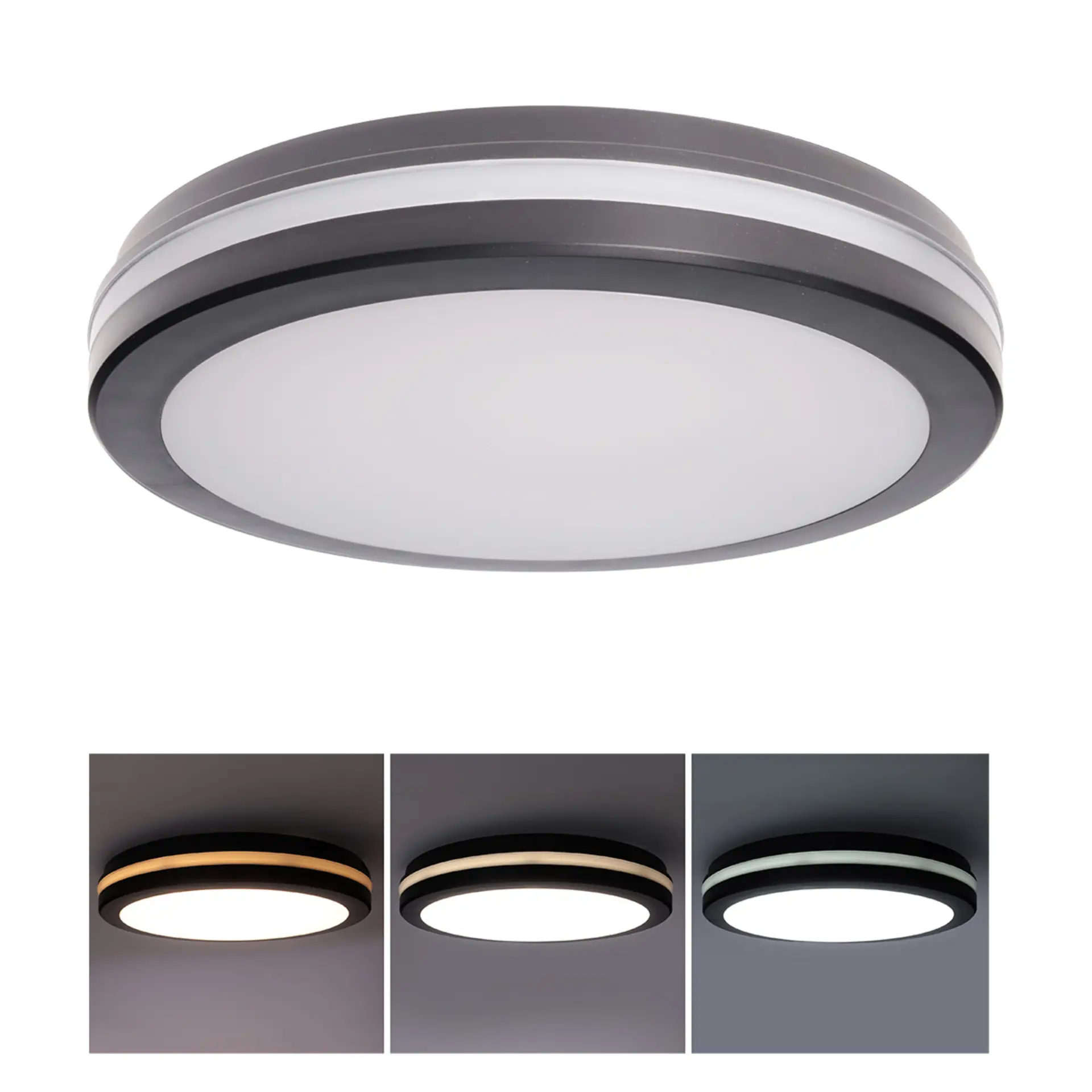 Solight LED osvětlení Gari, 26W, 2340lm, 3CCT, IP65, 30cm, černá WO820-B