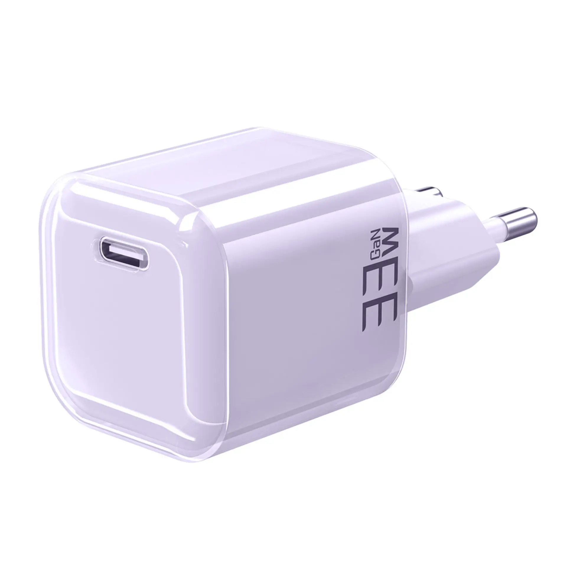 Solight 33W GaN fast charge USB-C adaptér, fialový DC74V