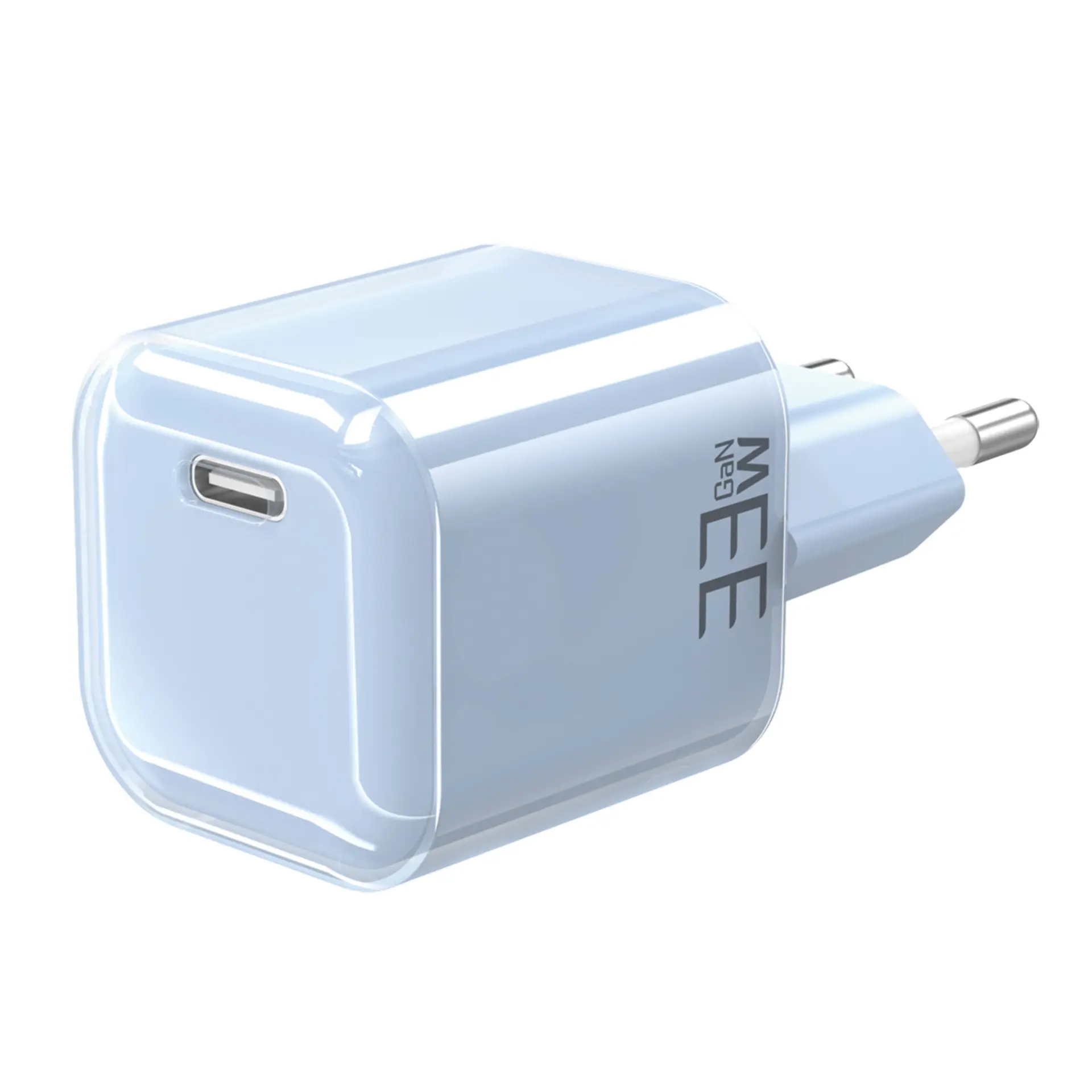 Solight 33W GaN fast charge USB-C adaptér, modrý DC74B