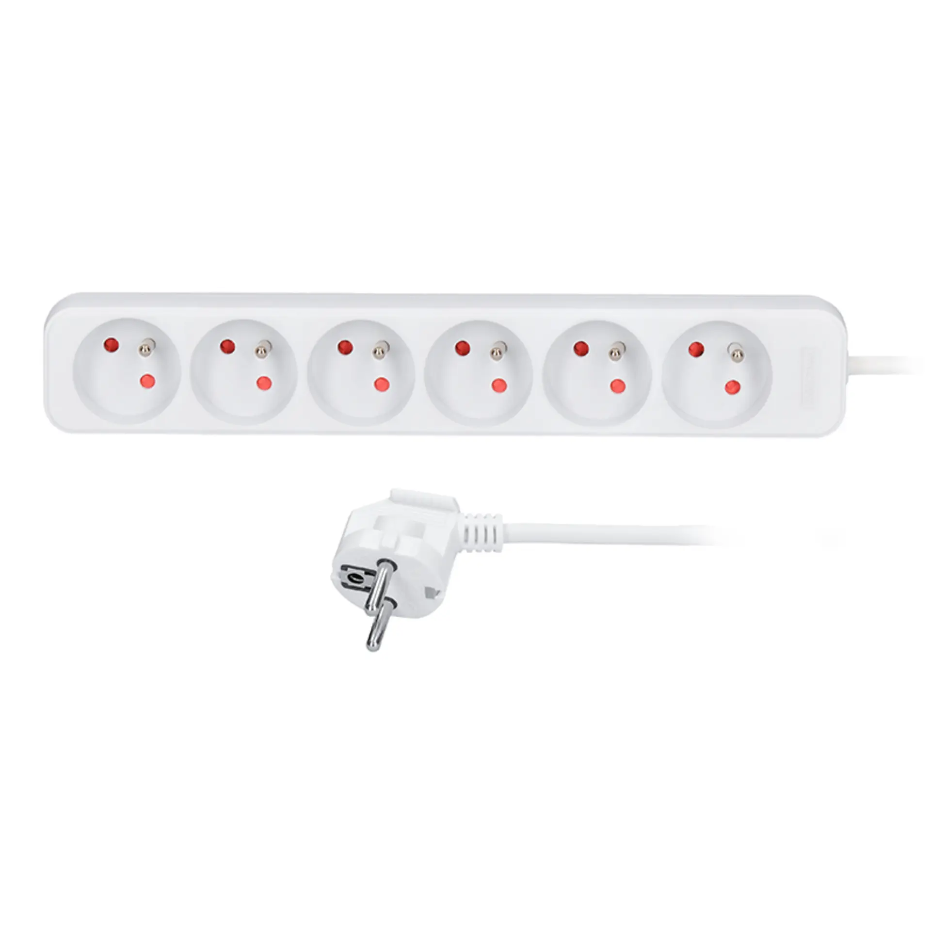 Solight prodlužovací přívod, 6 zásuvek, bílý, 3m PP62
