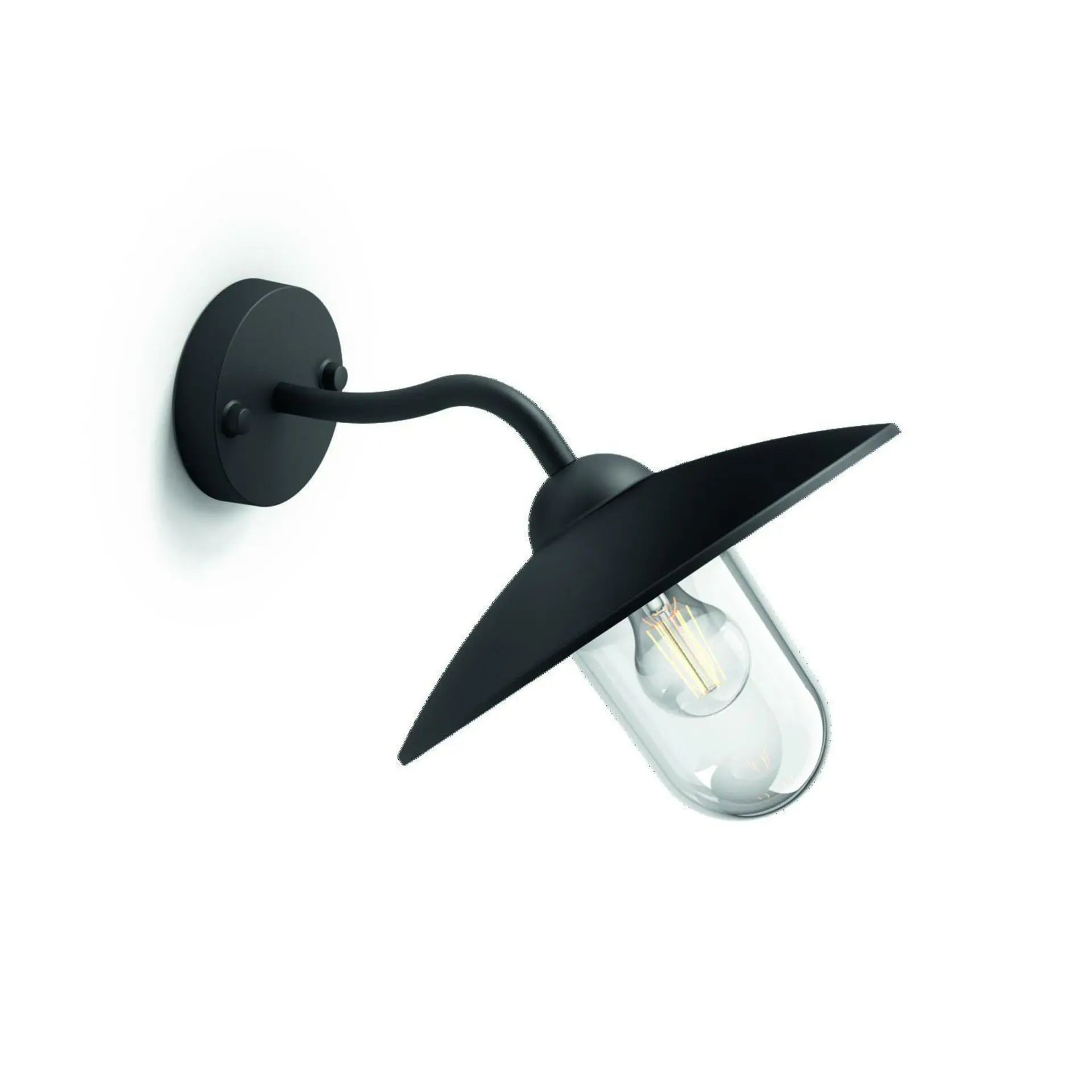 Philips myGarden - Nástěnné venkovní svítidlo 37x24 cm, E27, černá 915005308601