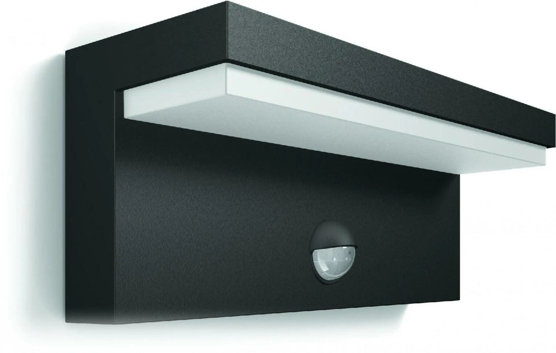 Philips myGarden - Nástěnné venkovní LED svítidlo 22x8 cm, 4000 K, 4,5 W, se senzorem, antracit 915005378402