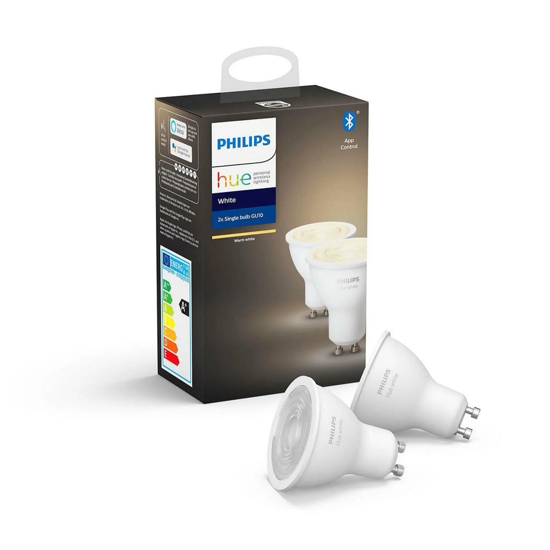 Philips HUE sada 2x LED žárovka white GU10 5,2W 400lm 2700K IP20