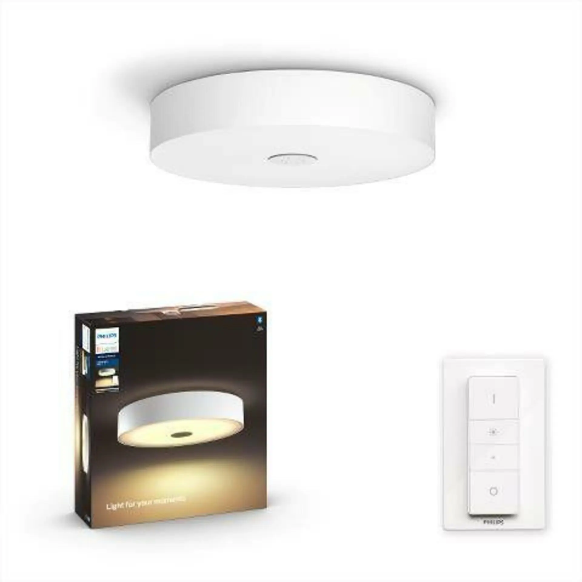 PHILIPS HUE Hue LED White Ambiance Stropní svítidlo Philips Fair BT 8719514341272 39W 3000lm 2200-6500K 240V, bílé s dálkovým ovladačem a Bluetooth