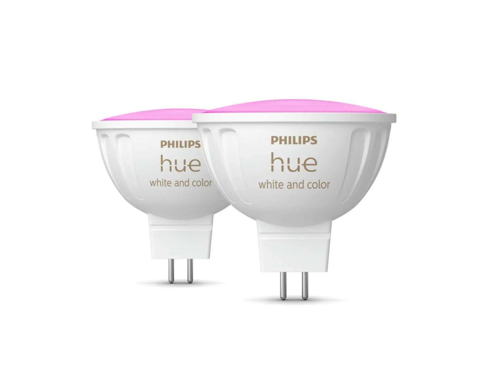Philips Hue Smart žárovky - Chytrá LED žárovka GU5,3, MR16, 6,3 W, stmívatelná, bílé i barevné světlo, 2 ks 929003575302