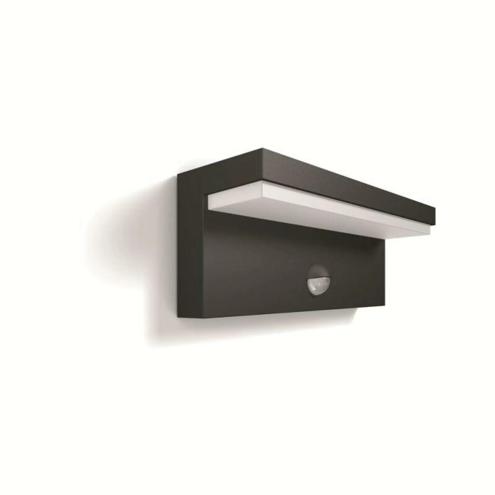 Philips Bustan UltraEfficient venkovní nástěnné svítidlo se senzorem LED 3,8W  lm 2700K IP44, antracitové