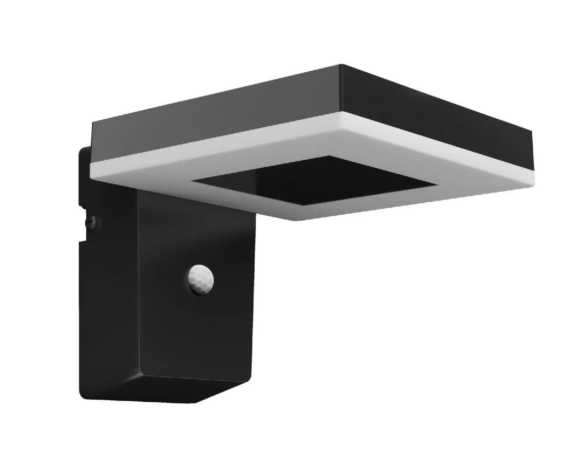 Philips Zonal UltraEfficial solární venkovní nástěnné LED svítidlo s čidlem 1,3W 250lm 3000K IP44, černé hranaté
