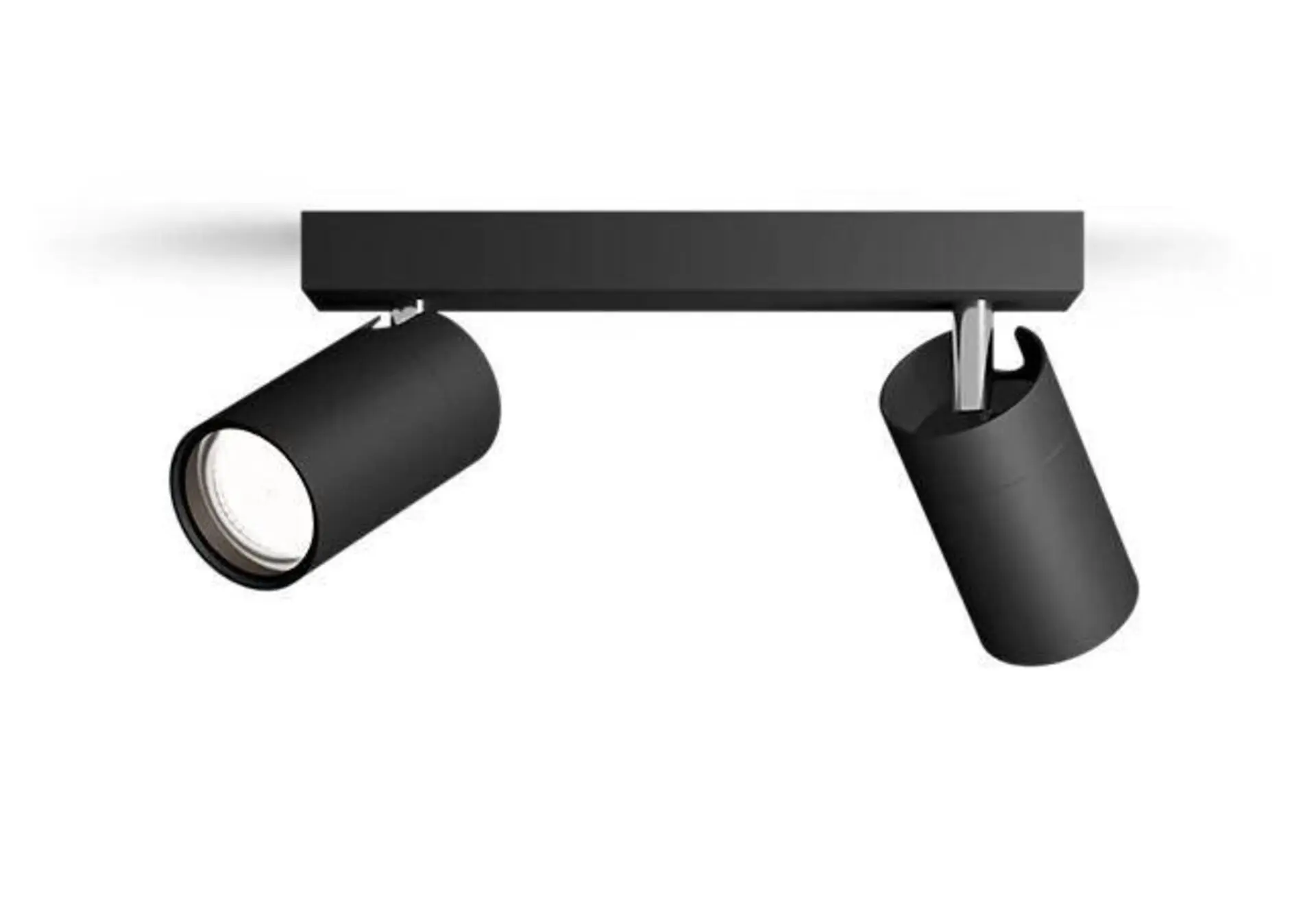Philips Idris bodové koupelnové svítidlo 2x GU10 5W bez zdroje 24cm IP44, černé