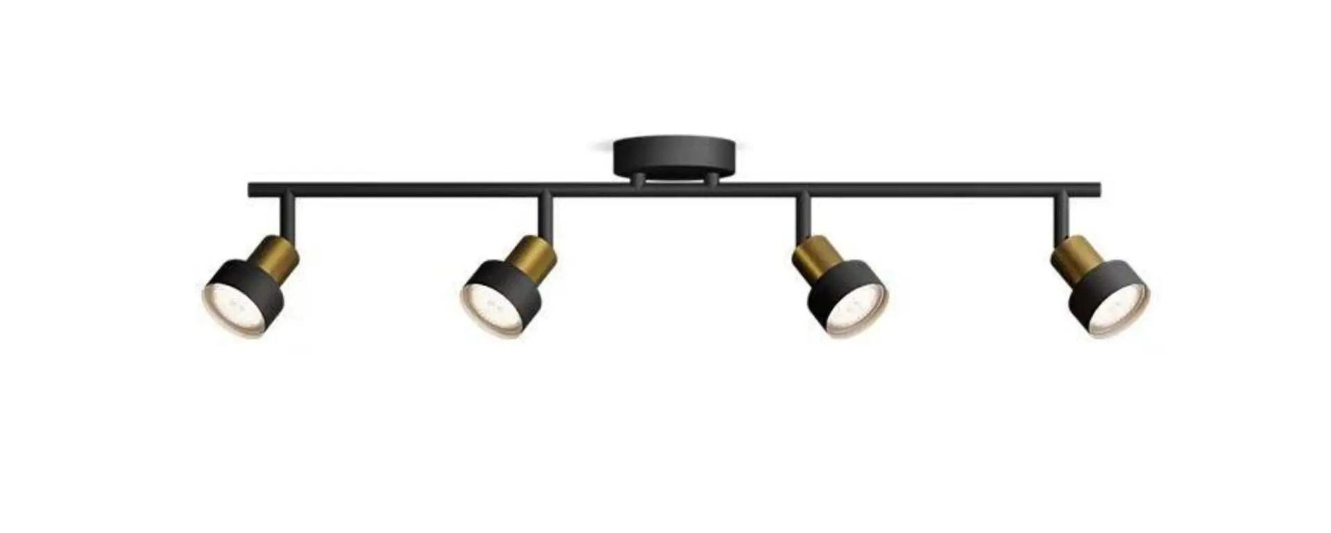 Philips Conduit bodové svítidlo 4x GU10 5W bez zdroje 69,5cm IP20, černé/zlaté