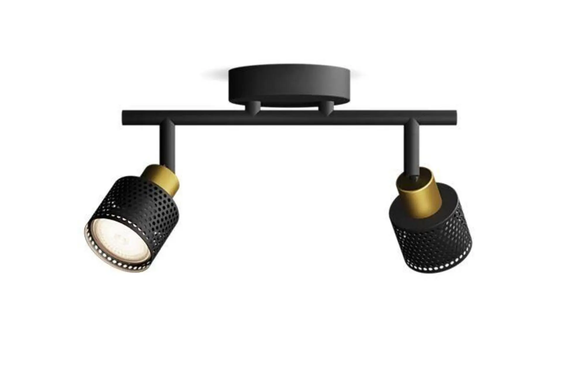 Philips Niall bodové svítidlo 2x GU10 5W bez zdroje 27,5cm IP20, černé