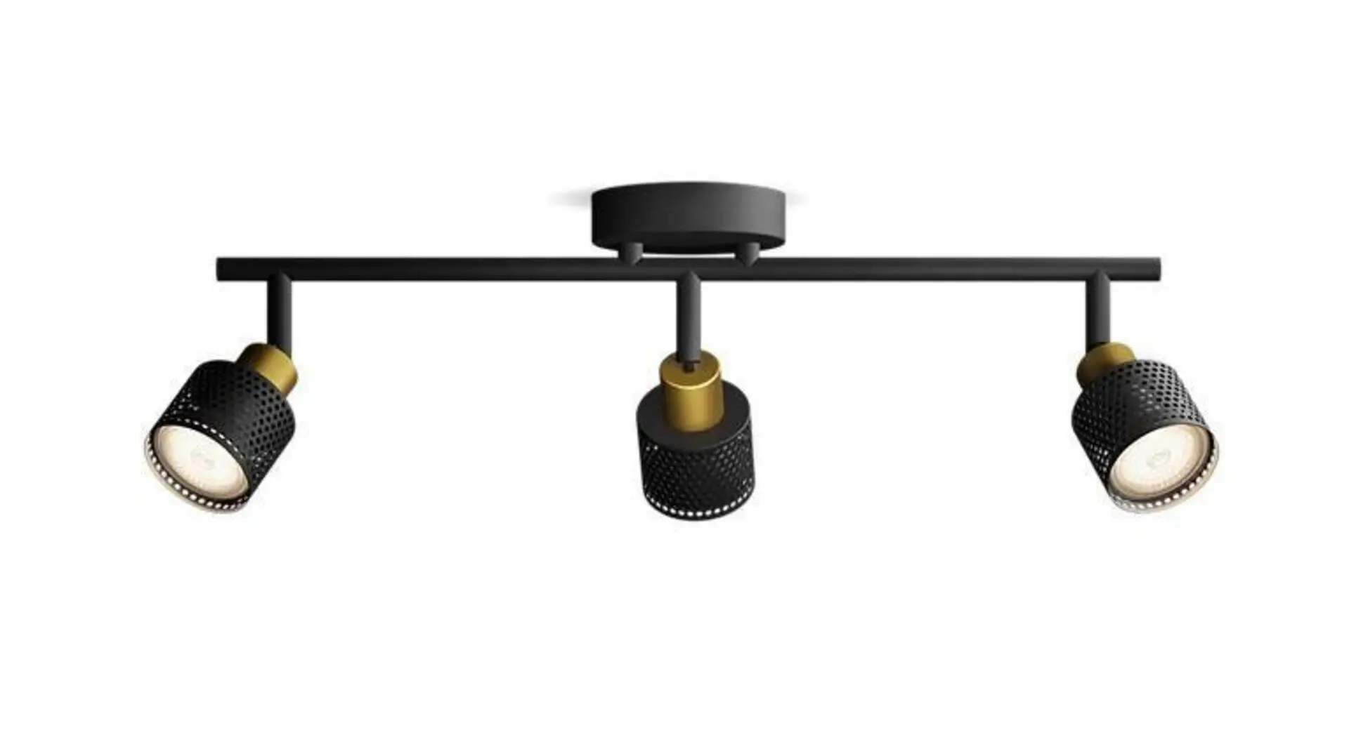 Philips Niall bodové svítidlo 3x GU10 5W bez zdroje 48,5cm IP20, černé