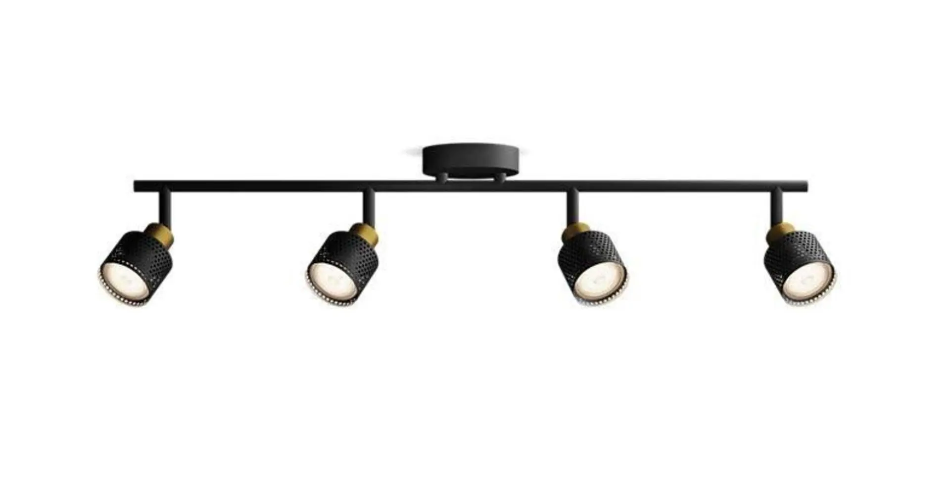 Philips Niall bodové svítidlo 4x GU10 5W bez zdroje 69,5cm IP20, černé