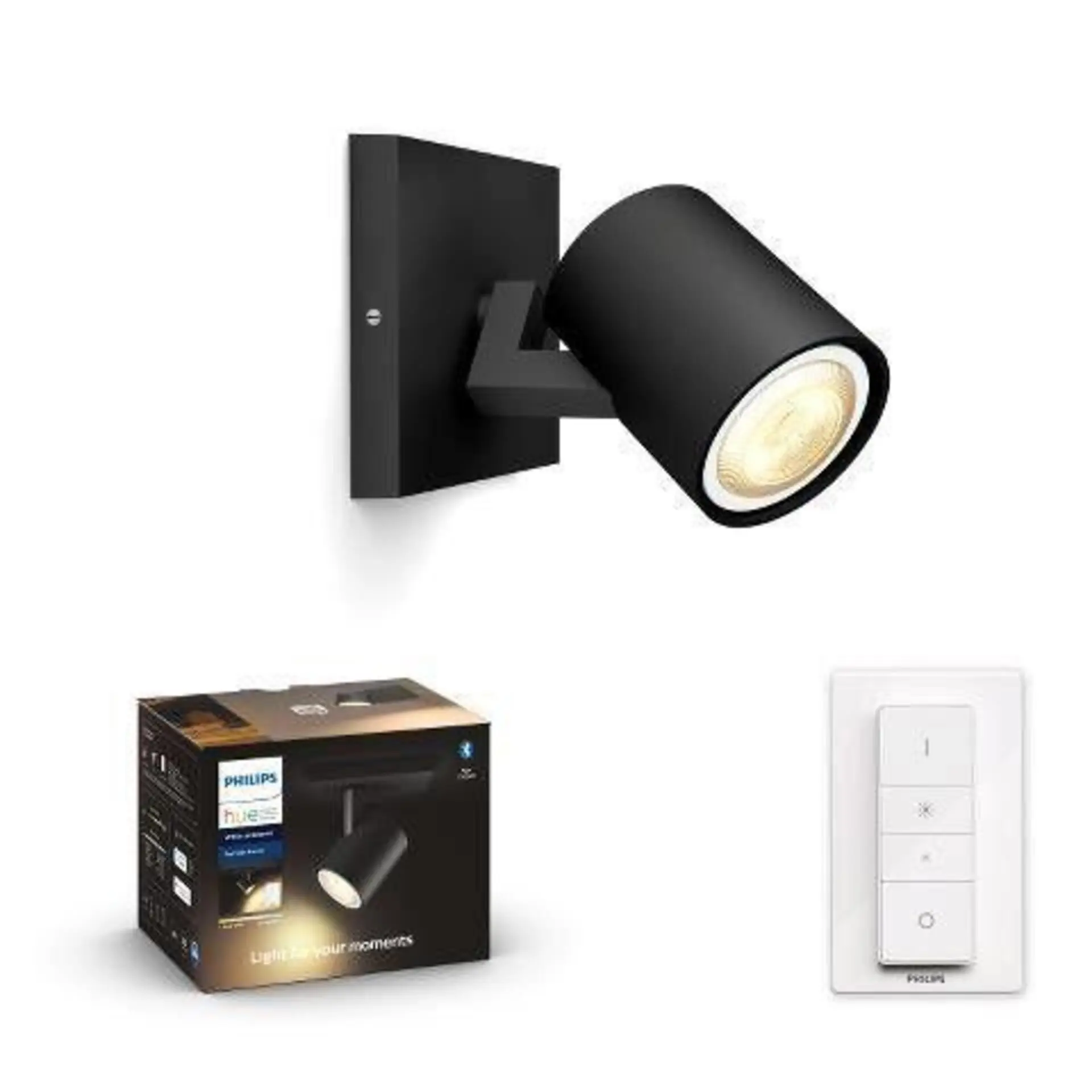 Philips Hue WA Runner bodové LED svítidlo GU10 5W 350lm 2200-6500K IP20 černá +ovladač