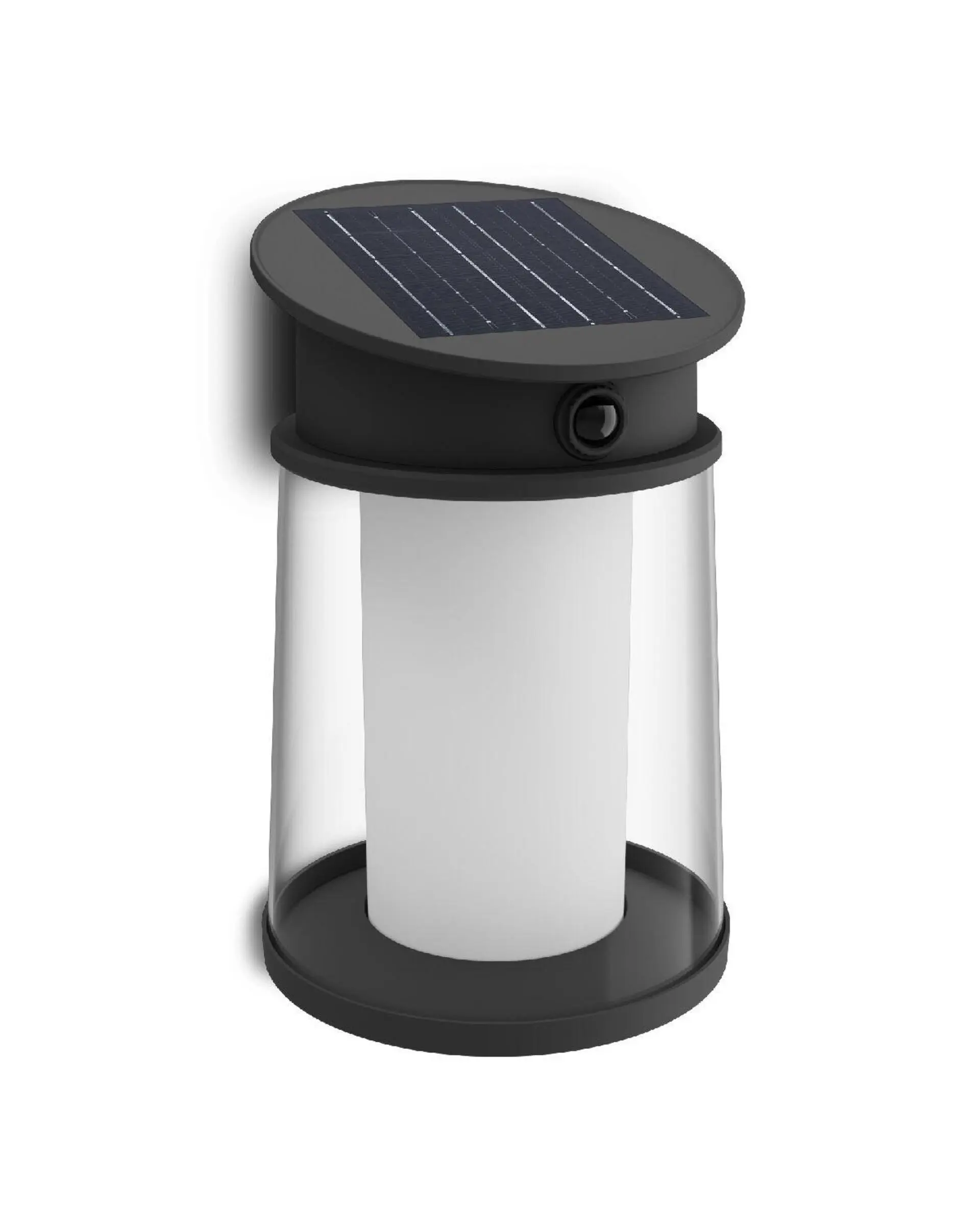 Philips Juda UltraEfficient solární LED svítidlo se senzorem 3,2W 500lm 4000K IP44 kulaté, černé