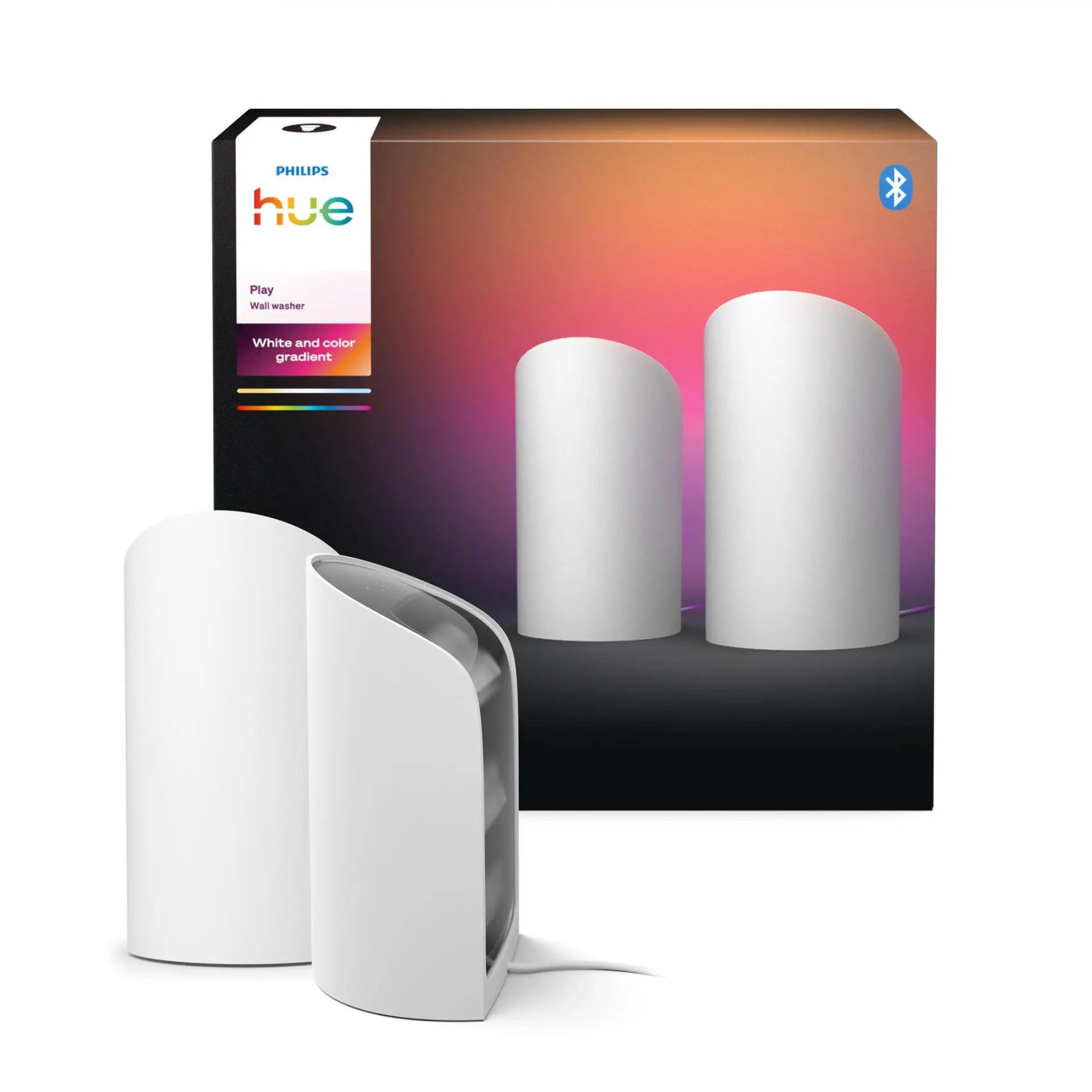 Philips Hue Play Wall ambientní projekční svítidlo 20W, 1035 lm/m, 2000-6500K, RGB, IP20, (2ks), bílá