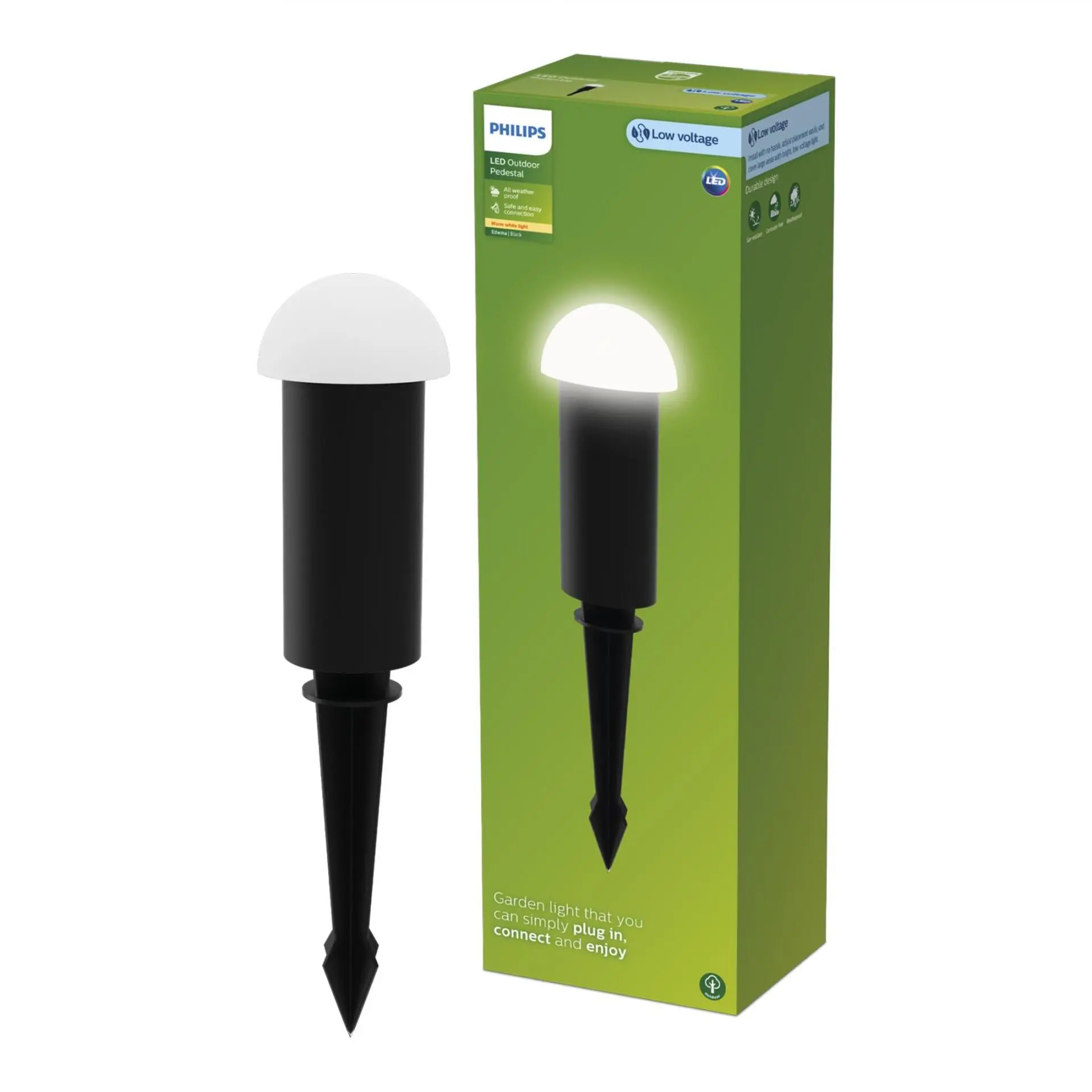 Philips GardenLink Edwina venkovní stojací LED lampa LED 1,5W, 2700K, 24V, černá