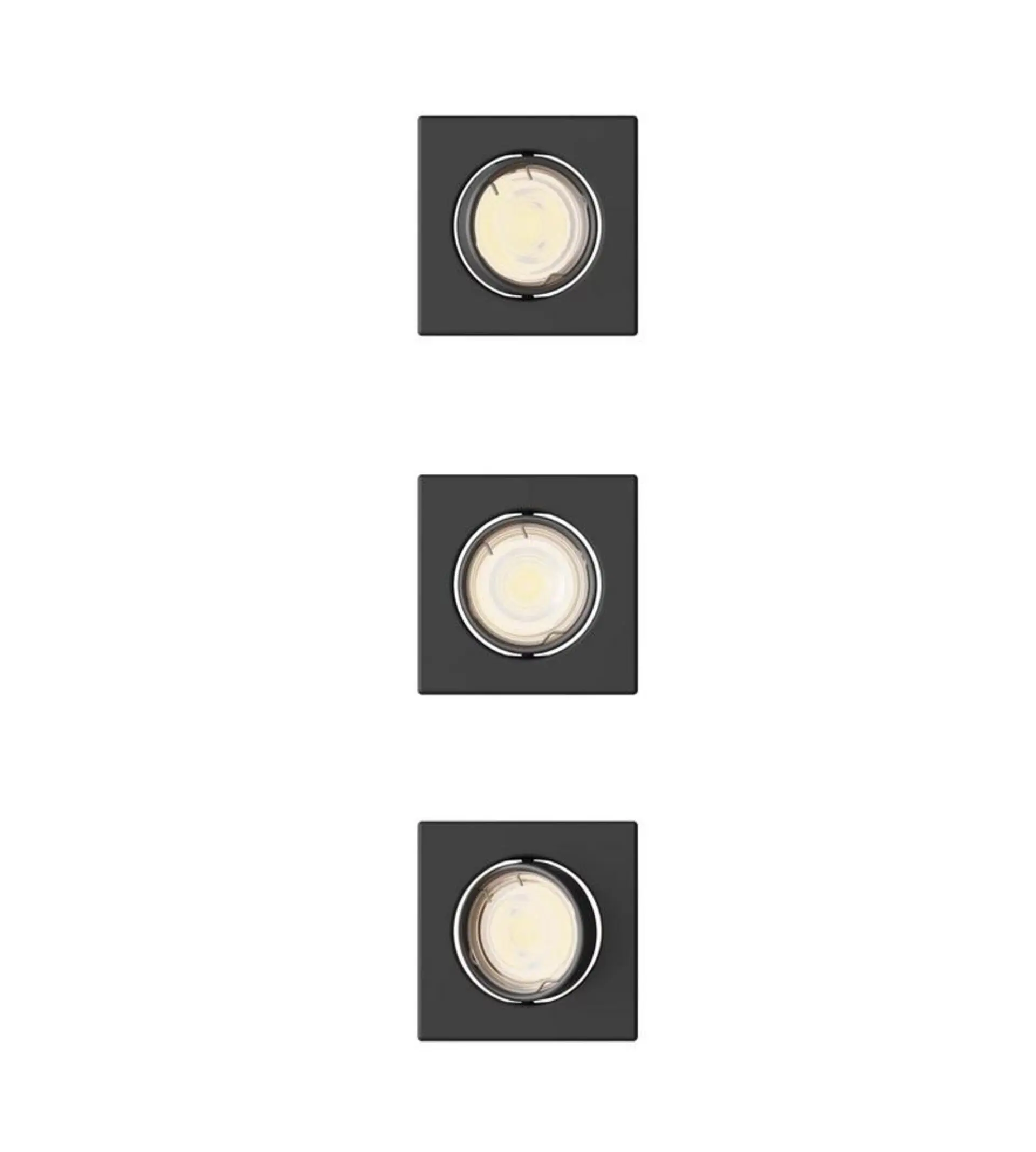 Philips Peridot Rec Kit Sq zapuštěné svítidlo hranaté 7W, AC 220-240, IP20, (3 ks), černá