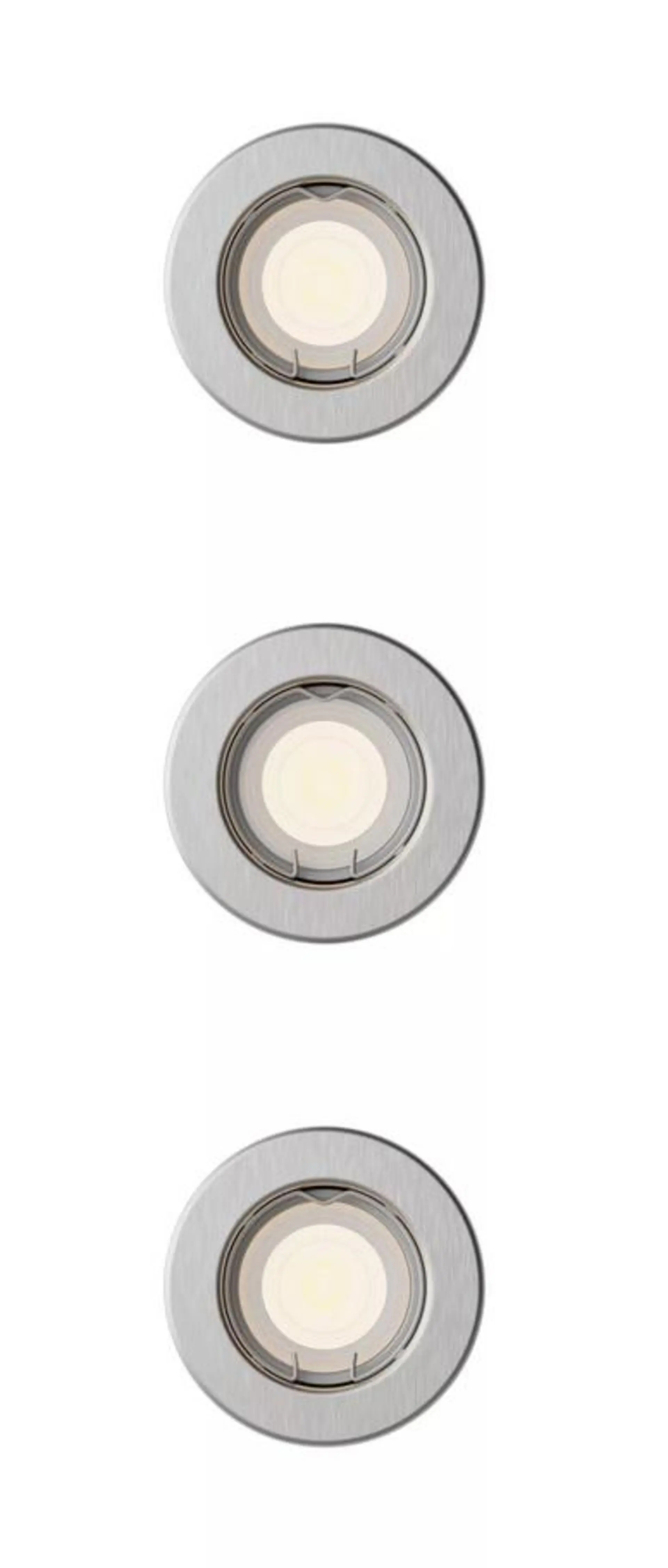 Philips Peridot Rec Kit Rd zapuštěné svítidlo kulaté 7W, AC 220-240, IP20, (3 ks), nikl