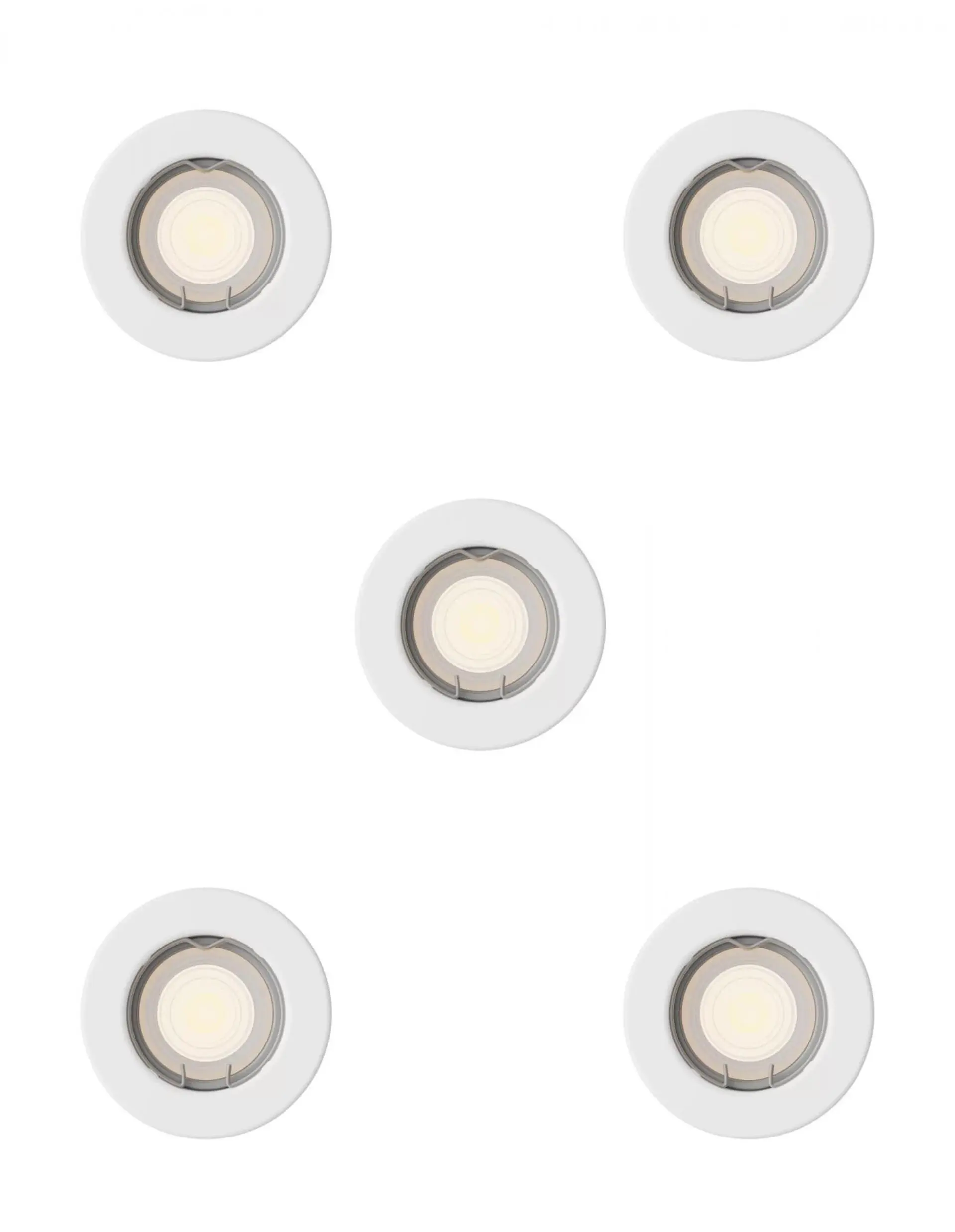 Philips Peridot Rec Kit Rd zapuštěné svítidlo kulaté 7W, AC 220-240, IP20, (5 ks), bílá