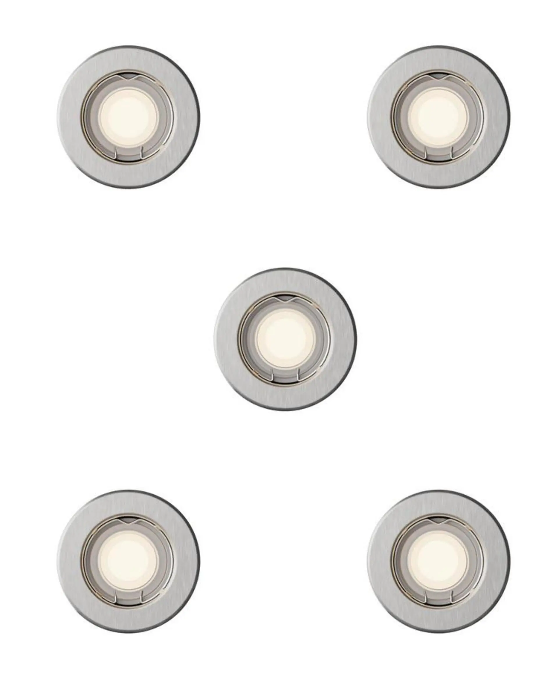 Philips Peridot Rec Kit Rd zapuštěné svítidlo kulaté 7W, AC 220-240, IP20, (5 ks), nikl