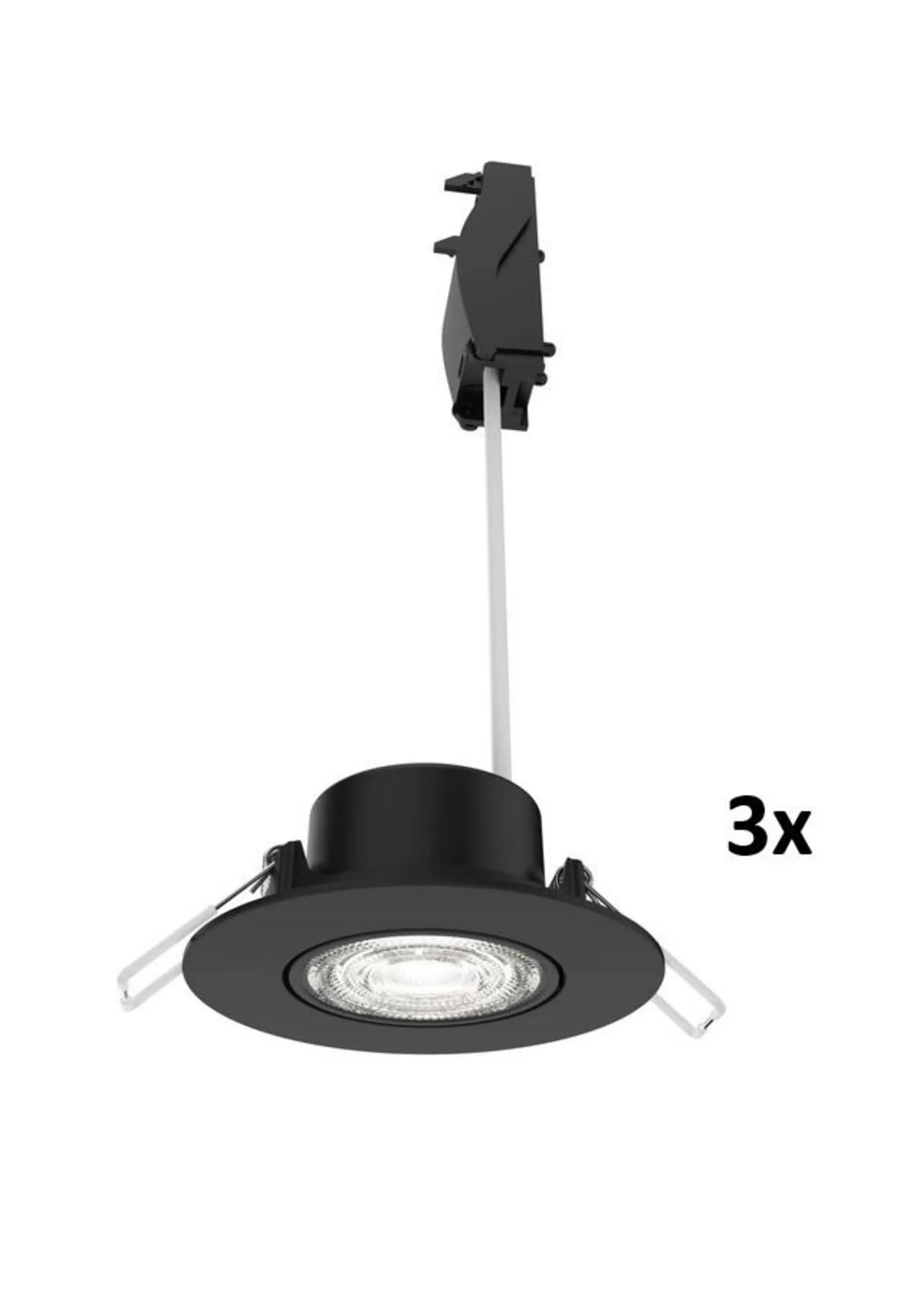 Philips Zapuštěné bodové svítidlo Cilantro Step 5W, 99lm/W, 4000K, (3 ks), černá