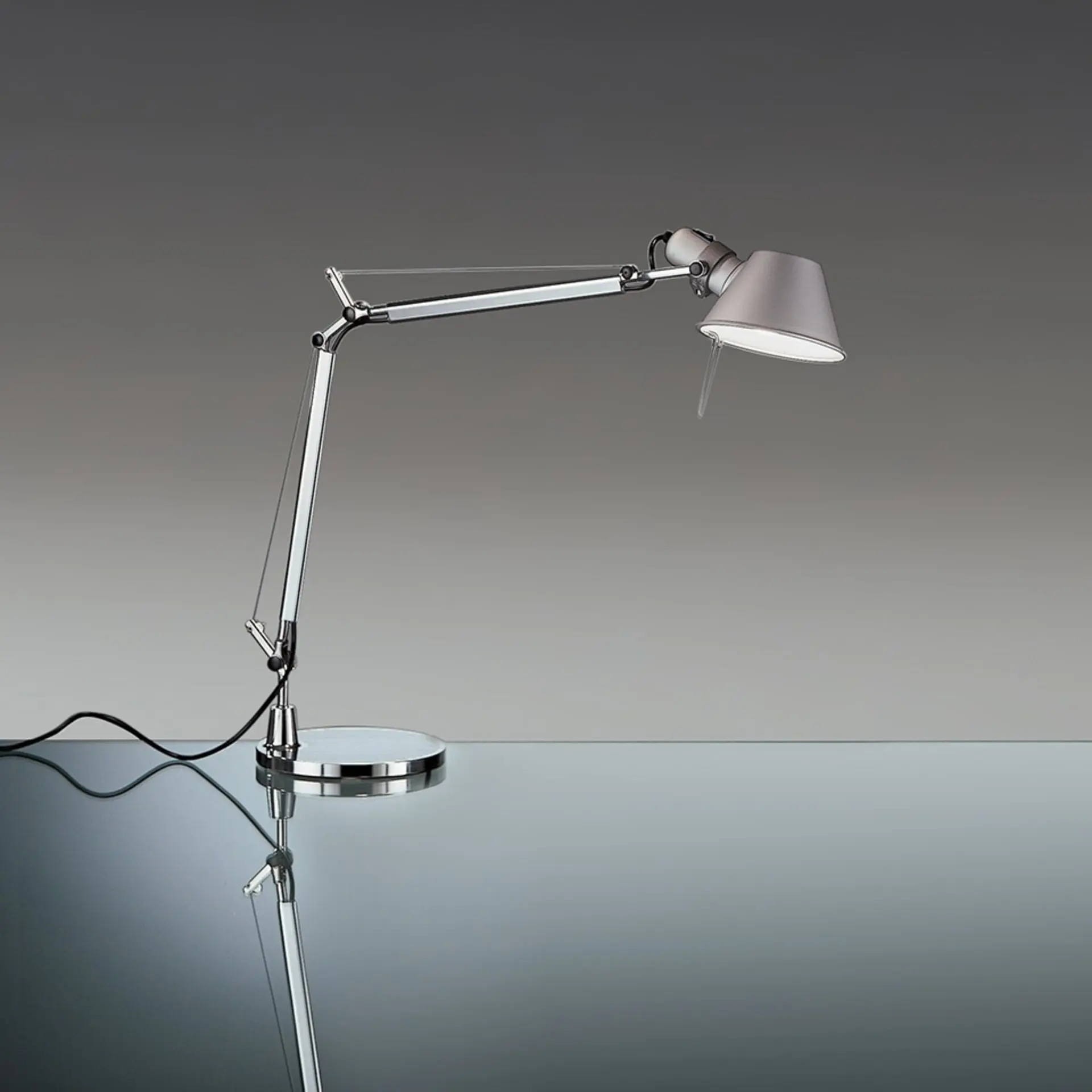 Artemide stolní/nástěnná LED lampa Tolomeo Mini 8 W 3000K stmívatelná hliník bez podstavce