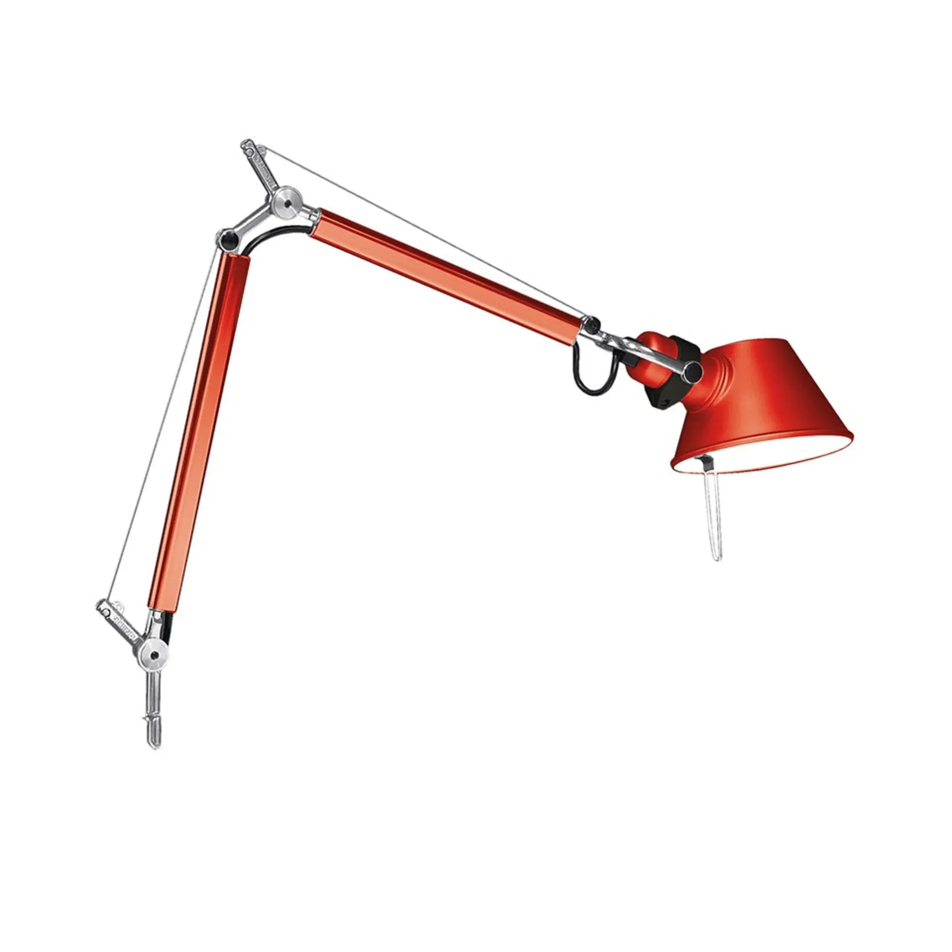 Artemide stolní/nástěnná/stojací lampa Tolomeo Micro 5 W E14 červená bez podstavce