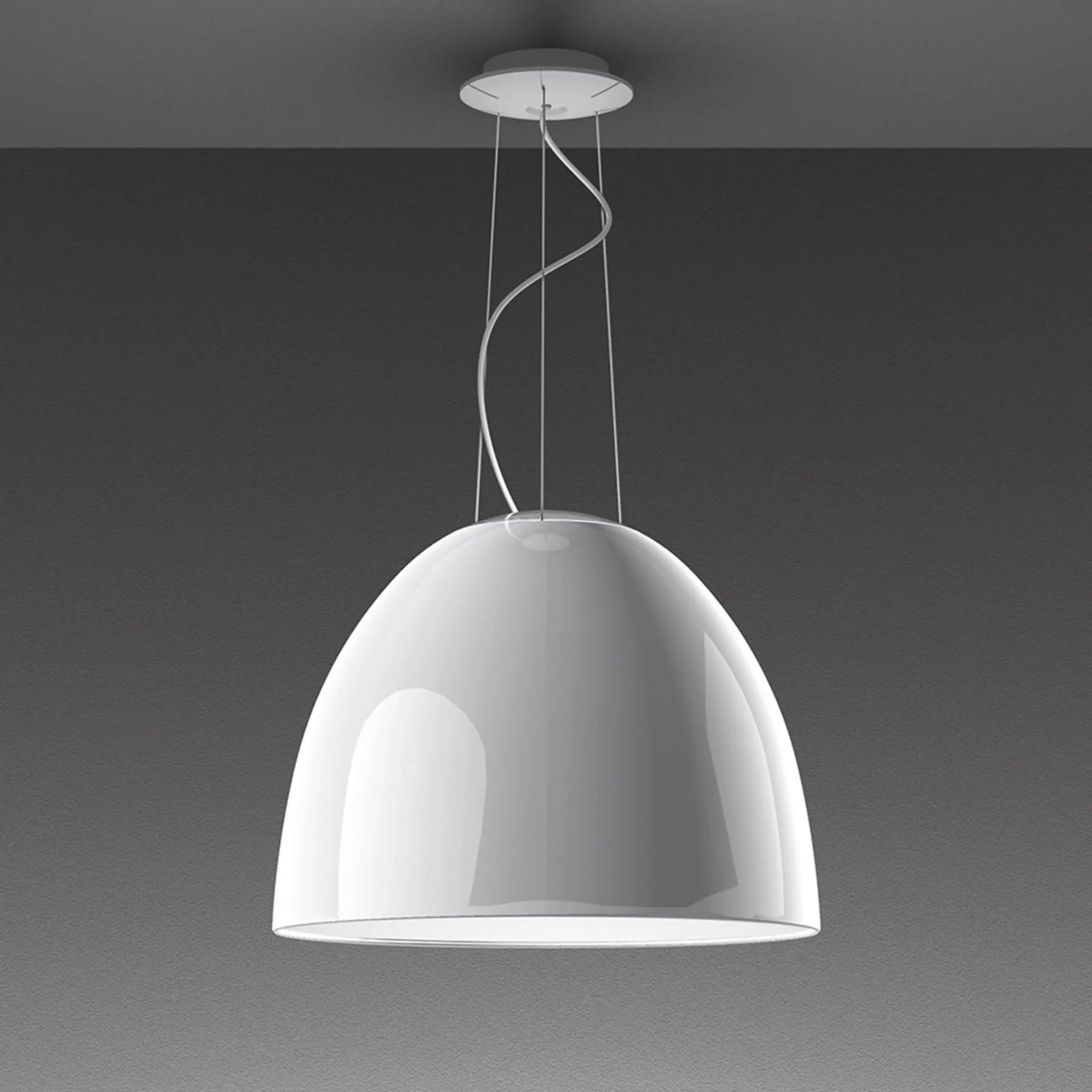 Artemide závěsné svítidlo Nur Gloss LED 45 W 220-240 V stmívatelné APP 2700K bílá