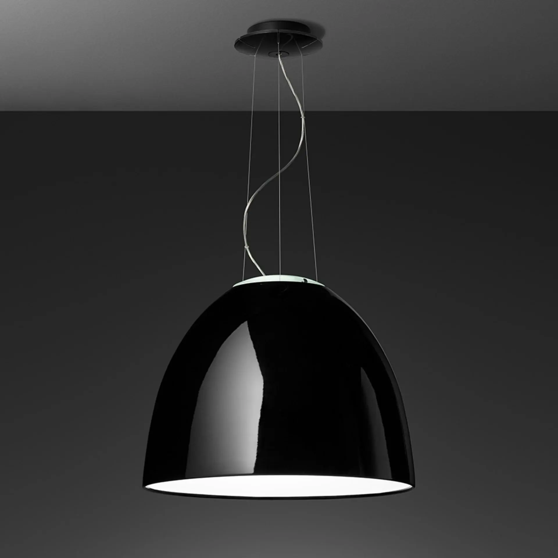 Artemide závěsné svítidlo Nur Gloss LED 45 W 220-240 V stmívatelné černé APP
