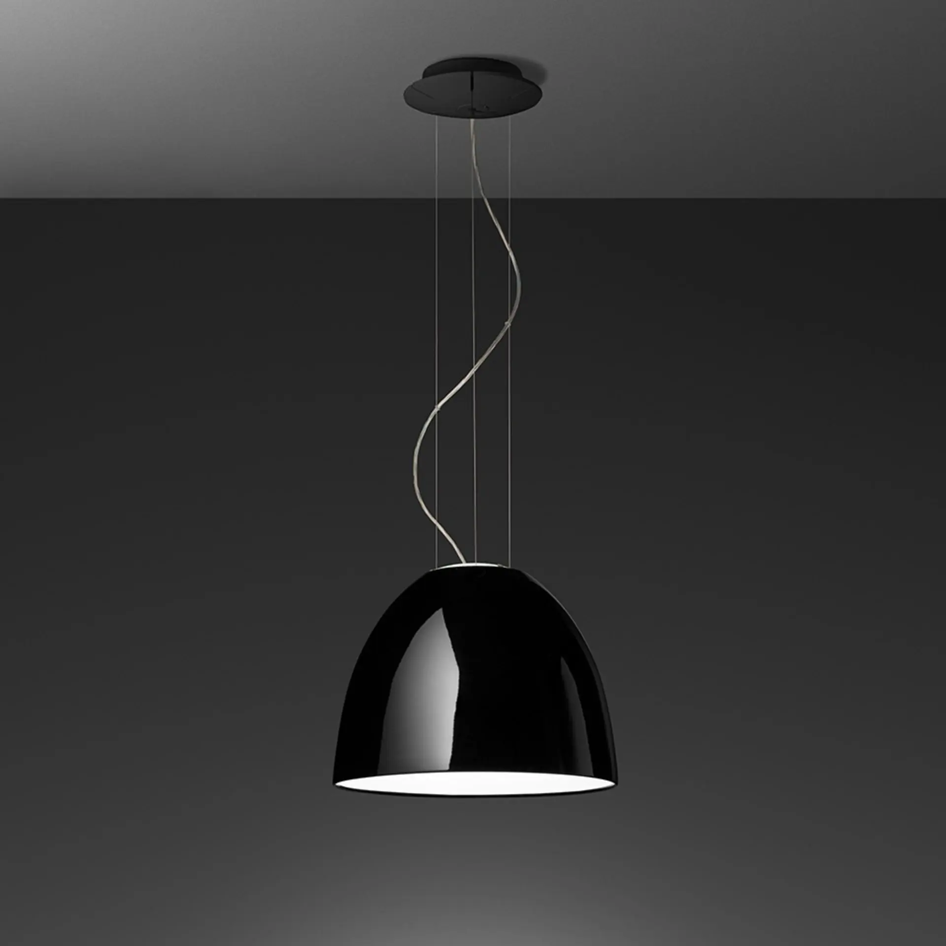 Artemide závěsné svítidlo Nur Mini Gloss LED 30 W 220-240 V stmívatelné černé