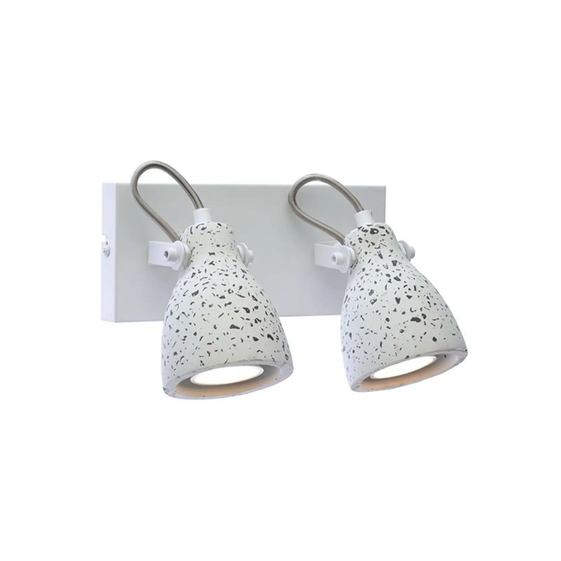 ACA Lighting nástěnné bodové svítidlo 2XGU10 bílá terrazzo 23X15X18CM DINO AR1822W23WT