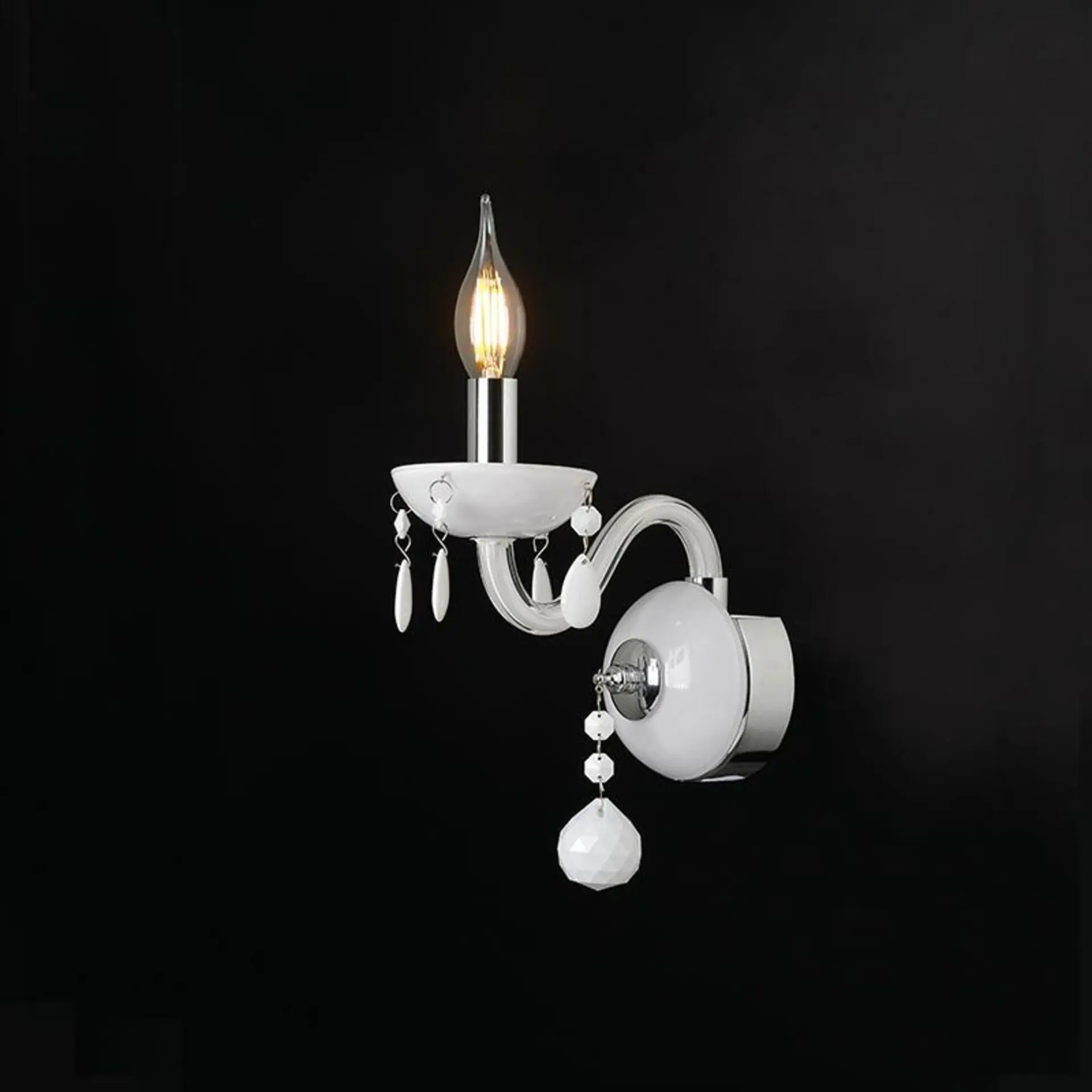 ACA Lighting Crystal nástěnné svítidlo BLK82041WWC