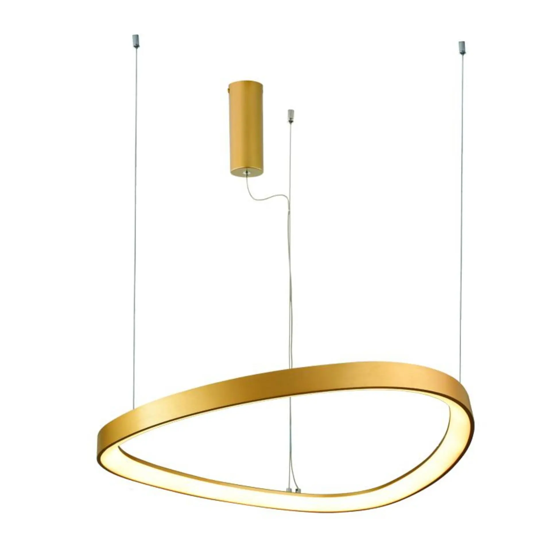 ACA Lighting závěsné svítidlo LED 73W CCT 5800lm HARMONY zlatá, hliník IP20 BR97LEDP80GDCCT
