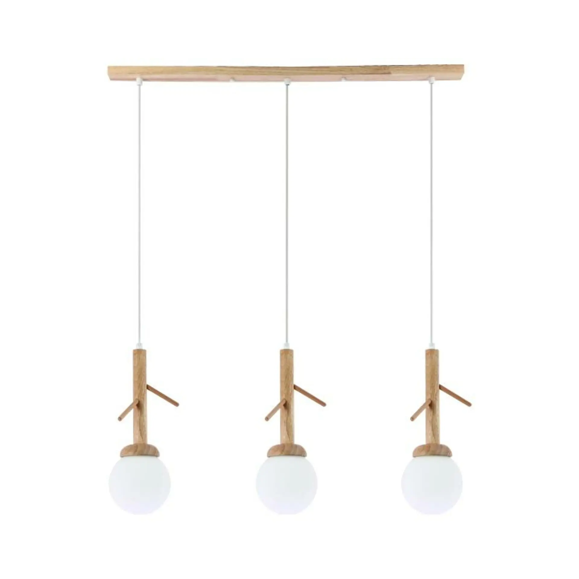 ACA Lighting závěsné svítidlo 3XE14 FLORESTA dřevo 80X15XH180CM EF93573P