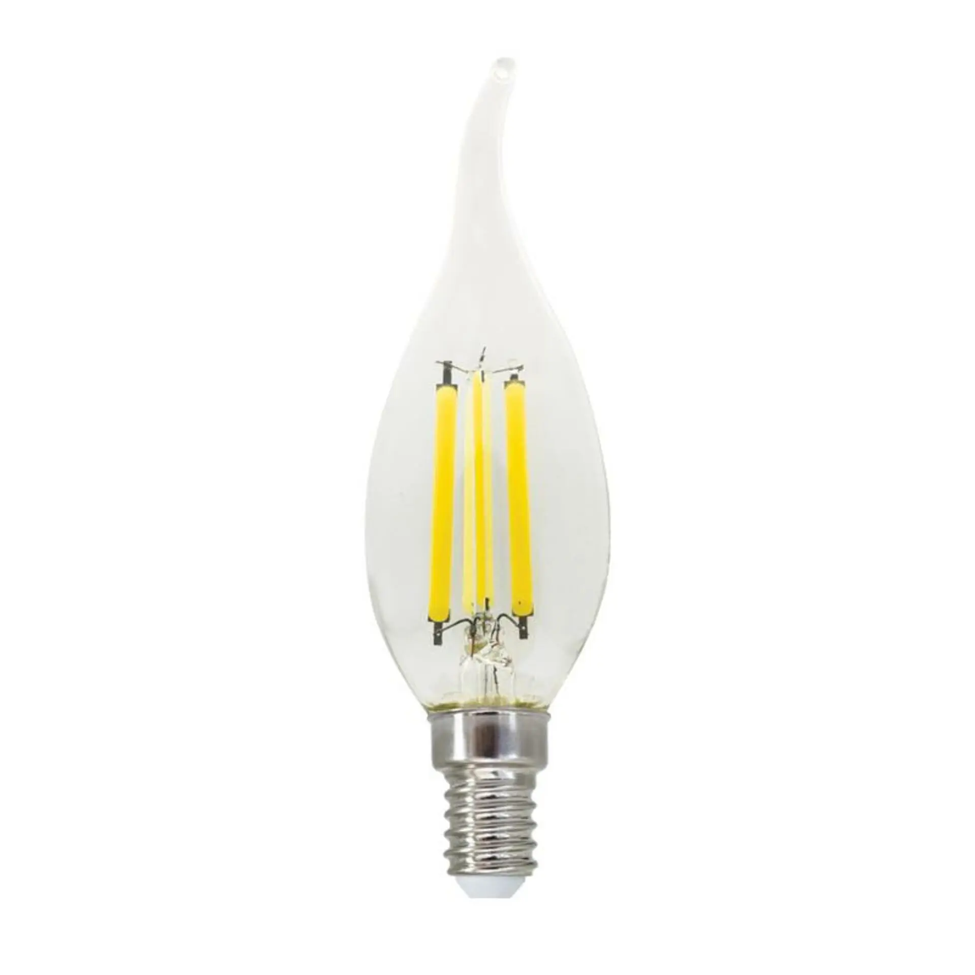 ACA Lighting LED FILAMENT E14 C35 s plamínkem 6W 4000K 230V AC 770lm RA80 FLAM6NWTIP