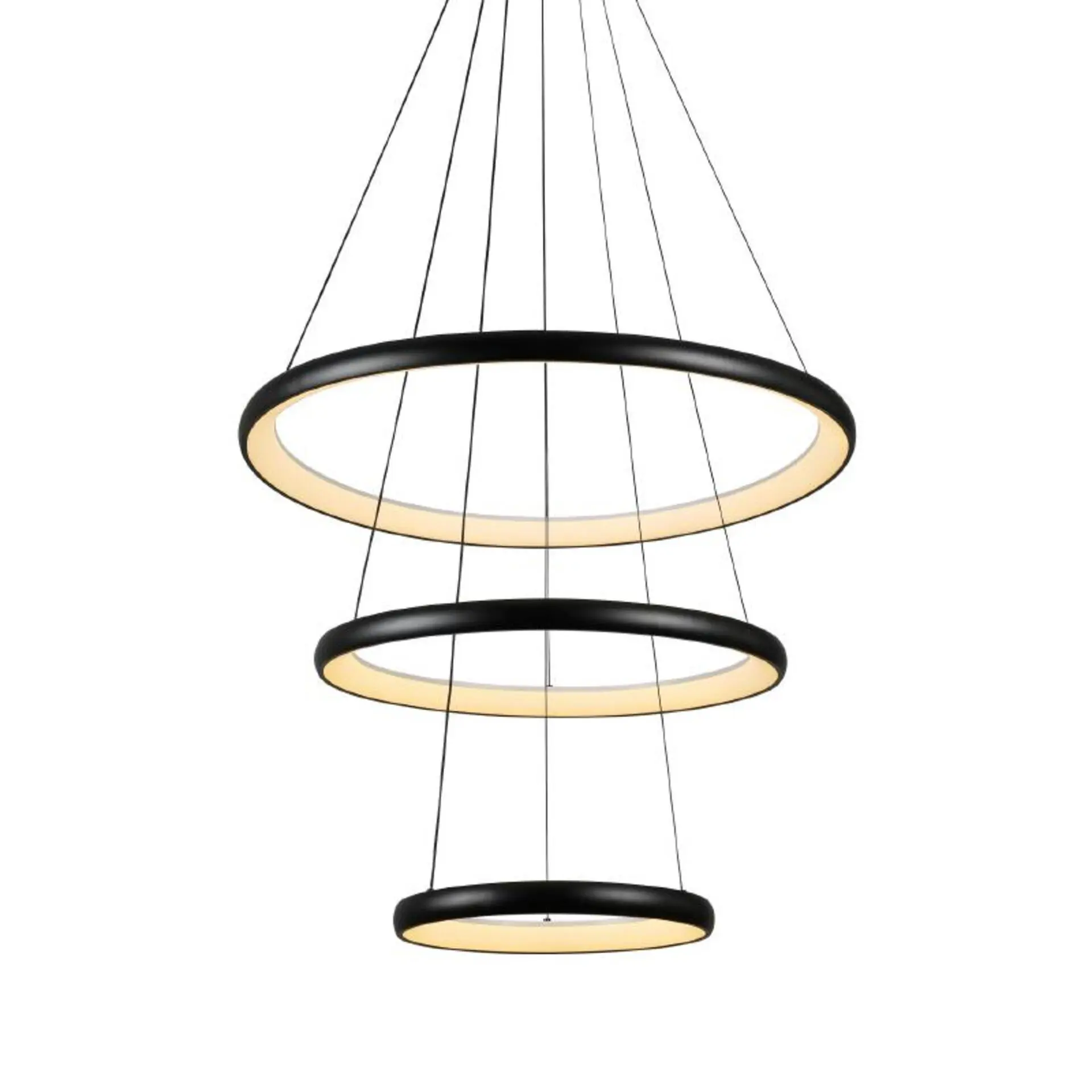 ACA Lighting závěsné svítidlo HARMONY LED 60W 4800lm CCT IP20 černý kov + akryl HM23LEDP3BKCCT