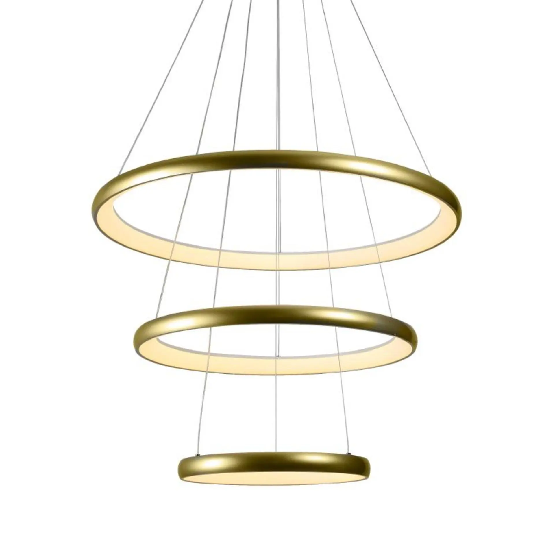 ACA Lighting závěsné svítidlo HARMONY LED 60W 4800lm CCT IP20 zlatý kov + akryl HM23LEDP3GDCCT