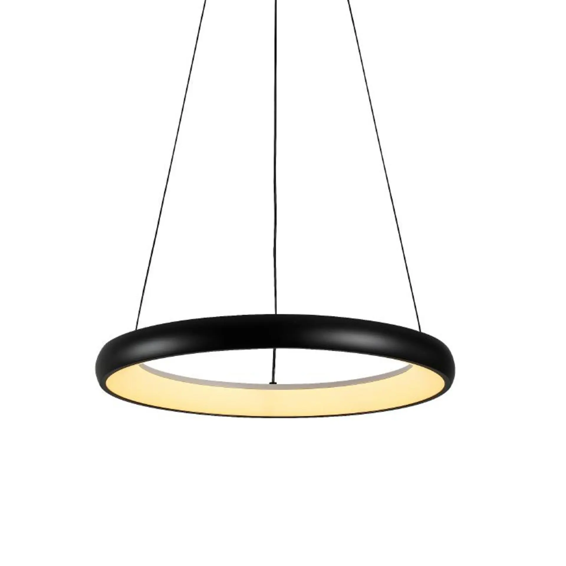 ACA Lighting závěsné svítidlo HARMONY LED 32W 2500lm CCT IP20 černý kov + akryl HM23LEDP60BKCCT