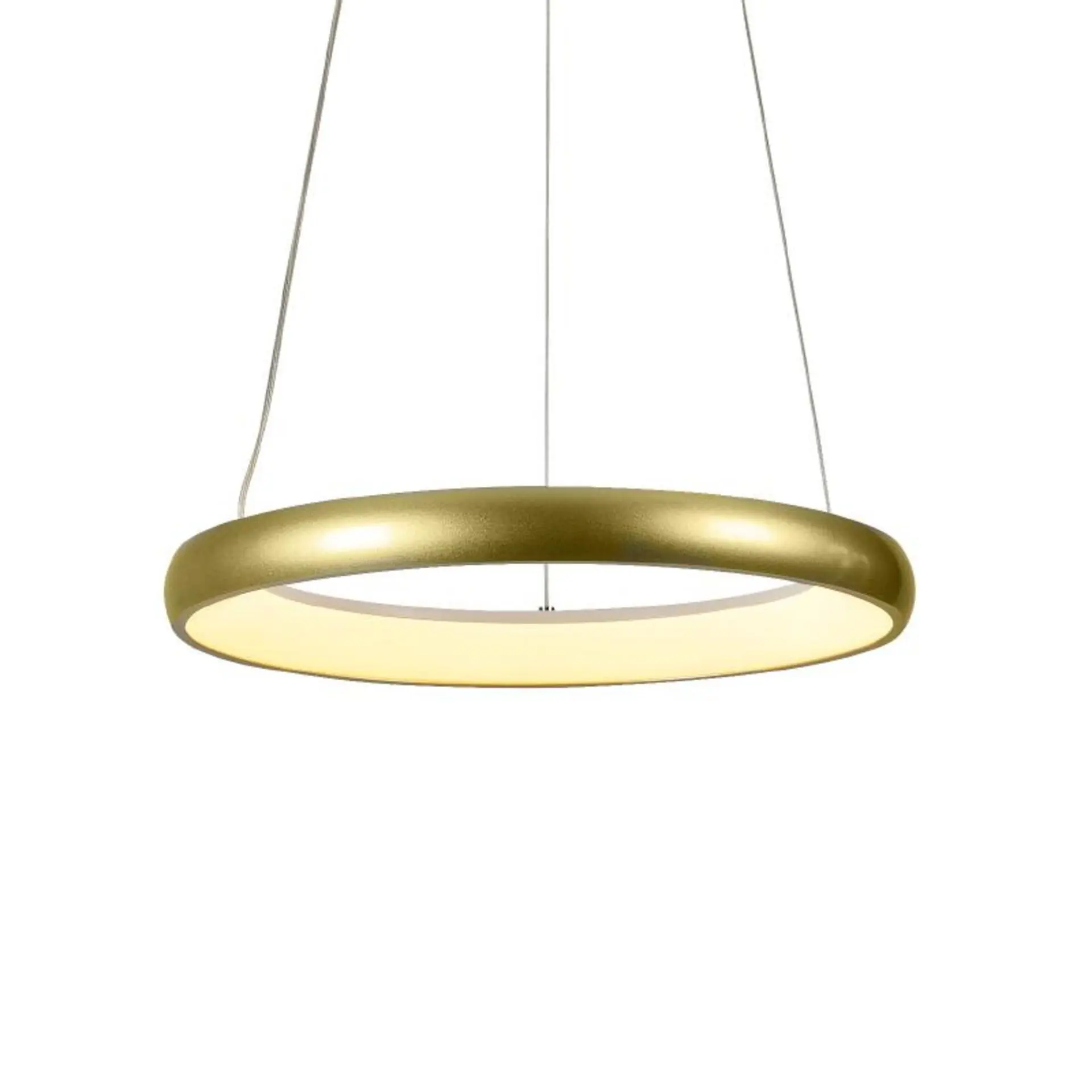 ACA Lighting závěsné svítidlo HARMONY LED 48W 3800lm CCT IP20 zlatý kov + akryl HM23LEDP80GDCCT
