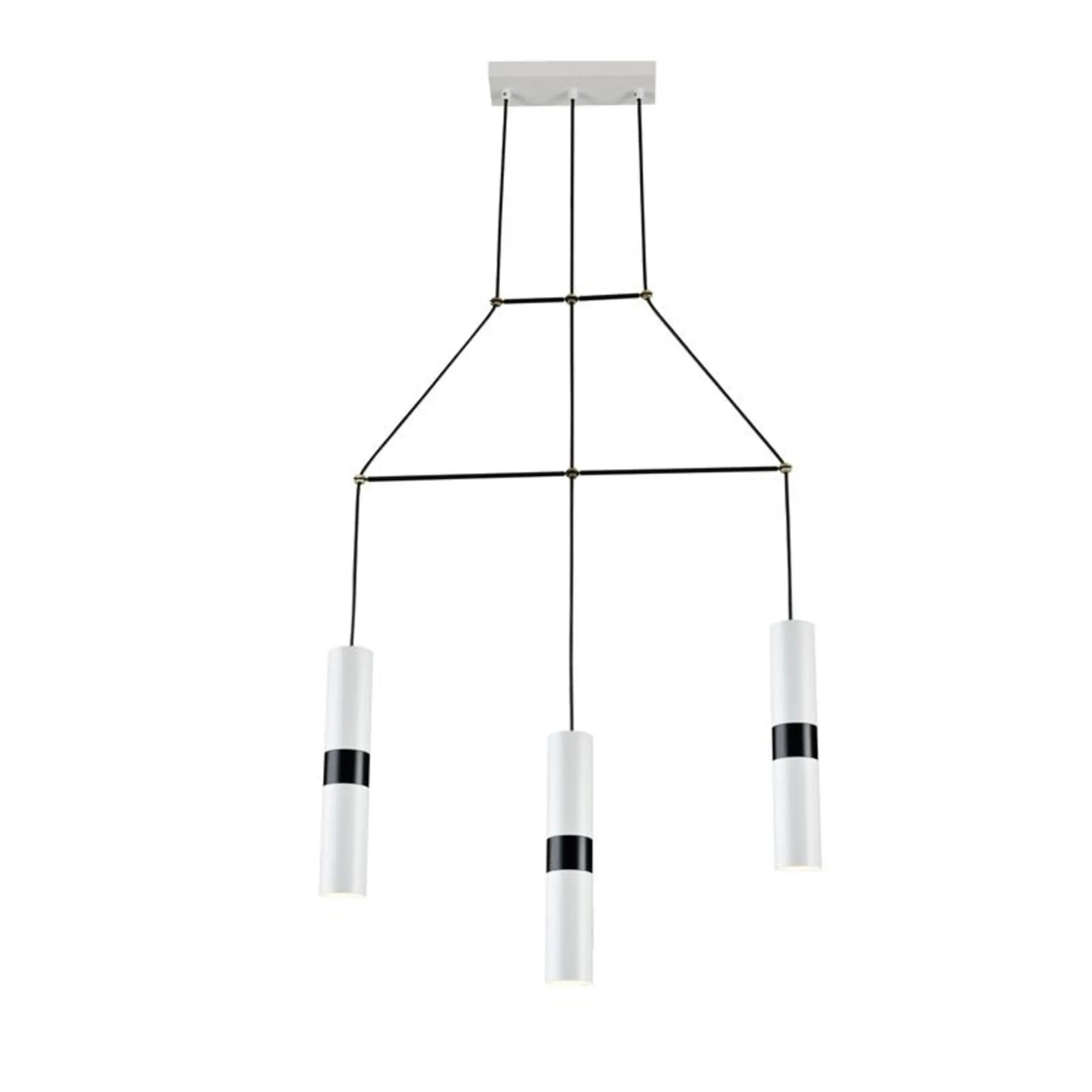 ACA Lighting závěsné svítidlo 3XGU10 bílý kov 66X8XH150CM DA VINCI HM853P66WH