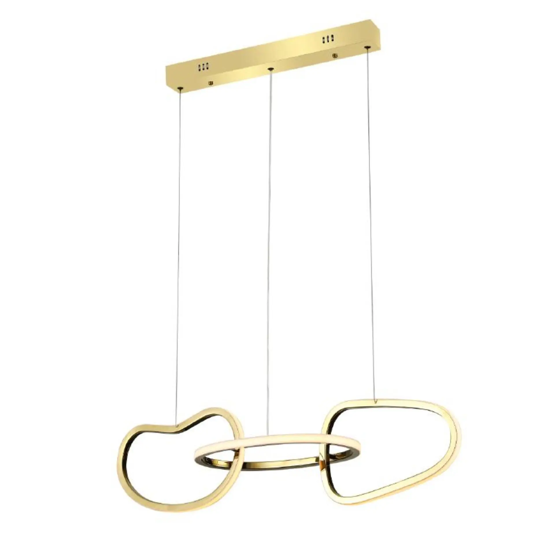 ACA Lighting závěsné svítidlo RING LED 42W 3300lm CCT IP20 zlatá nerez ocel + akryl HM88LEDP3GDCCT