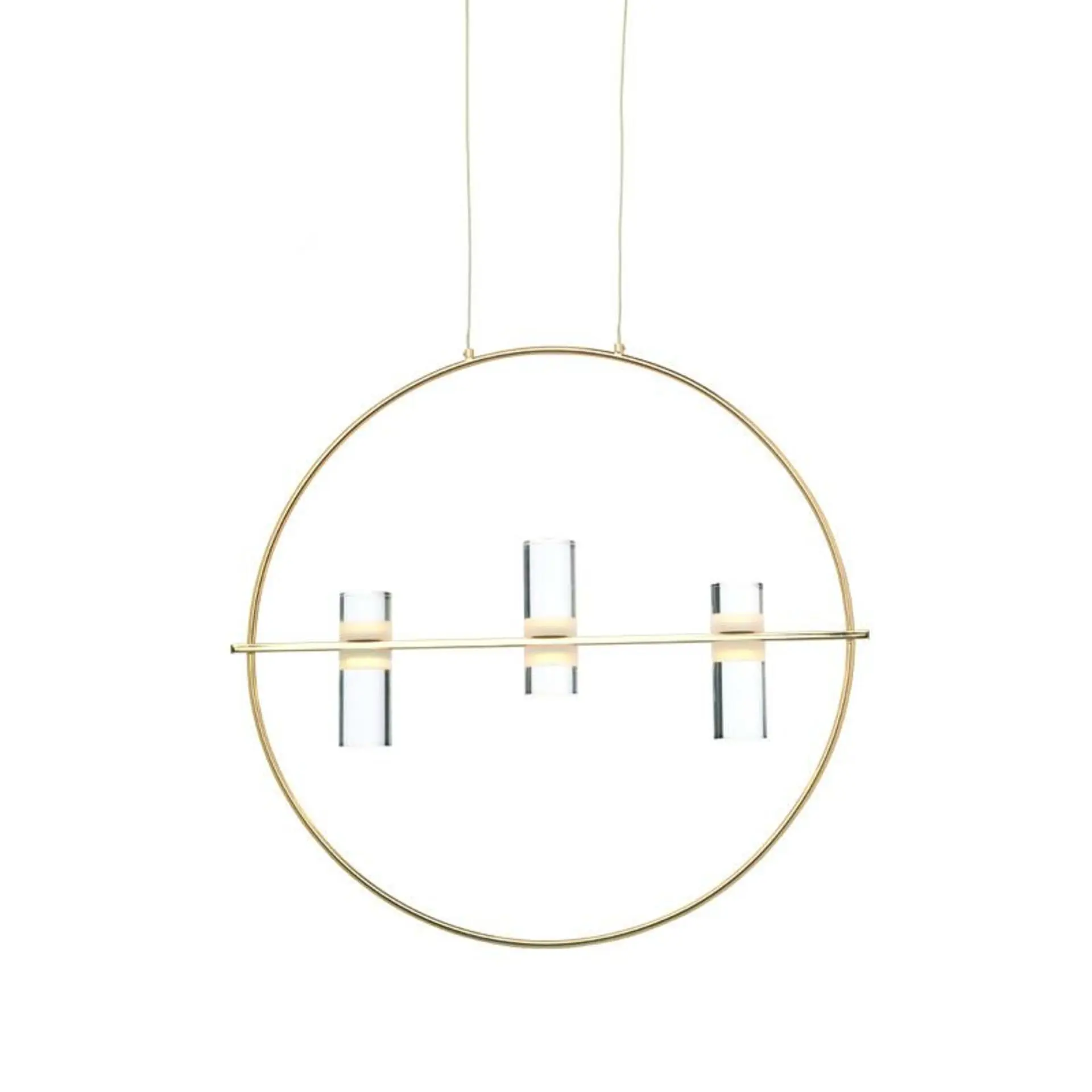 ACA Lighting závěsné svítidlo LED 12W zlatá 3000K 1080lm D53XH173CM IONIAN JNEP12LED53GD