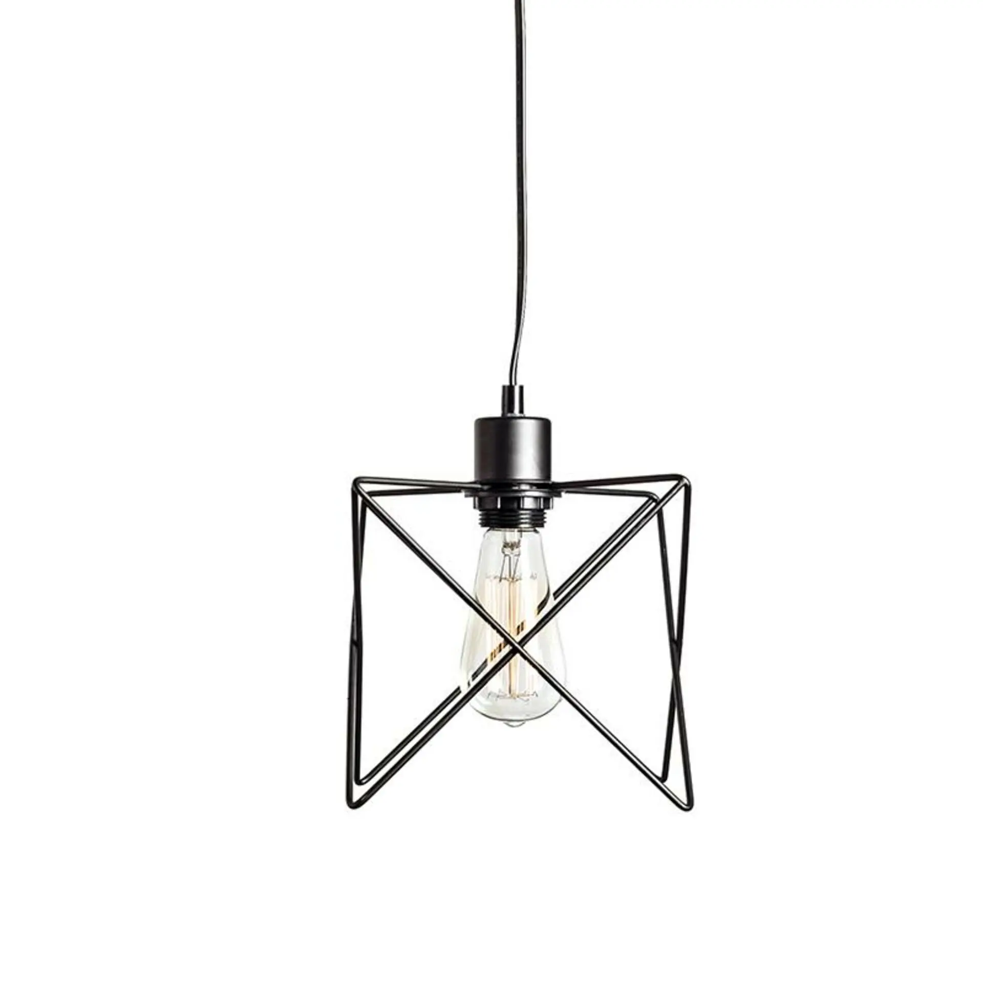 ACA Lighting Vintage závěsné svítidlo KS1462P1BK